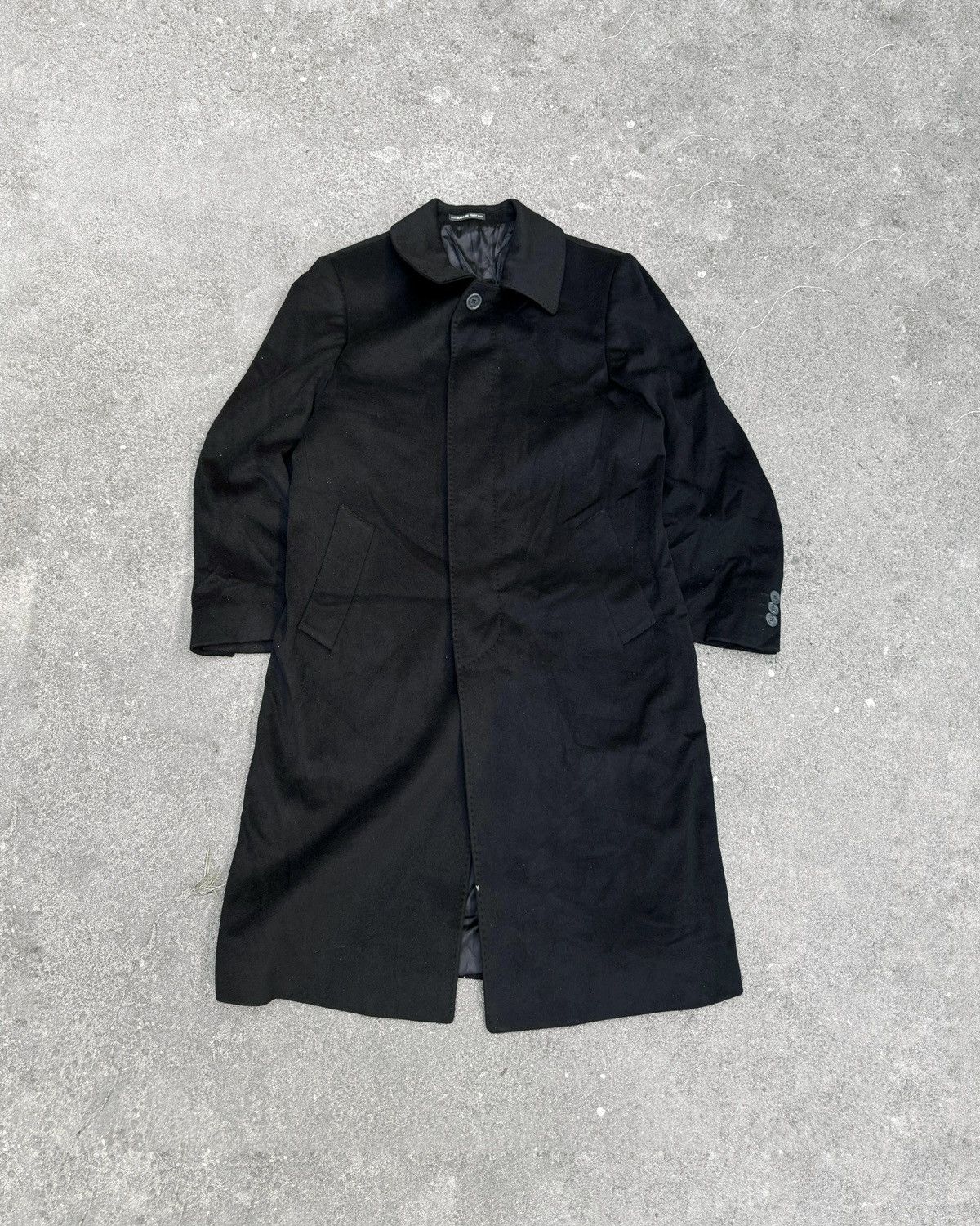 image of Loro Piana - Tardia Wool Long Coat in Black, Men's (Size Medium)