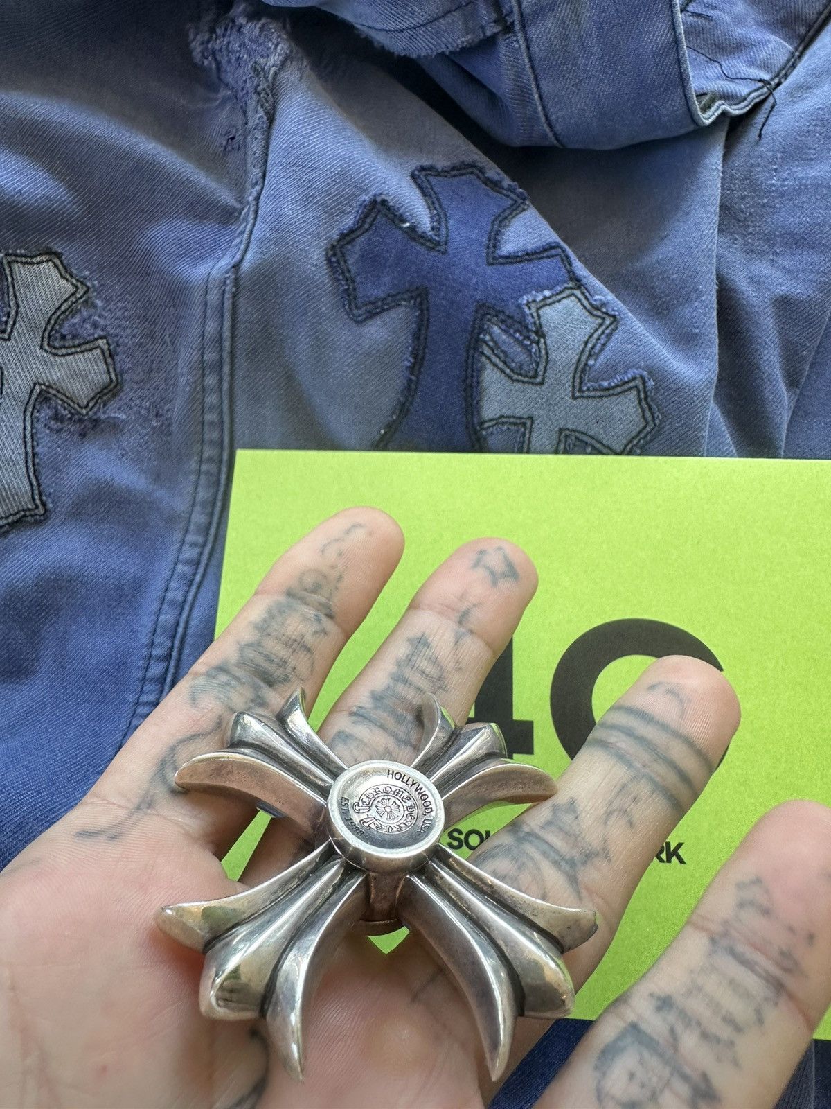 Chrome Hearts Chrome Hearts Cross Plus SOLID SILVER FIDGET SPINNER Size ONE SIZE - 18 Thumbnail