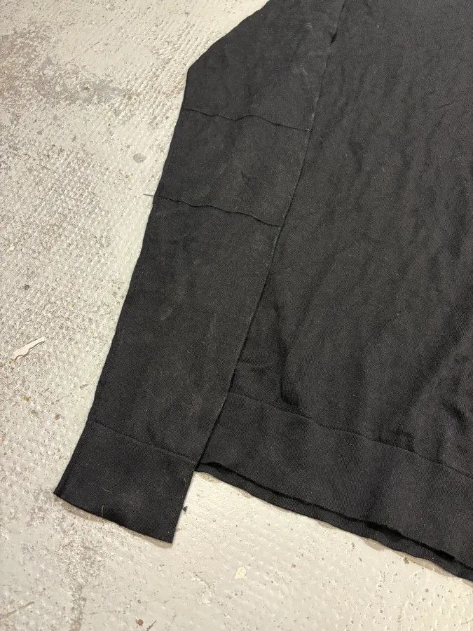 Balenciaga SS2014 Balenciaga Black Minimalist Wool Vneck Sweater Size US S / EU 44-46 / 1 - 7 Thumbnail