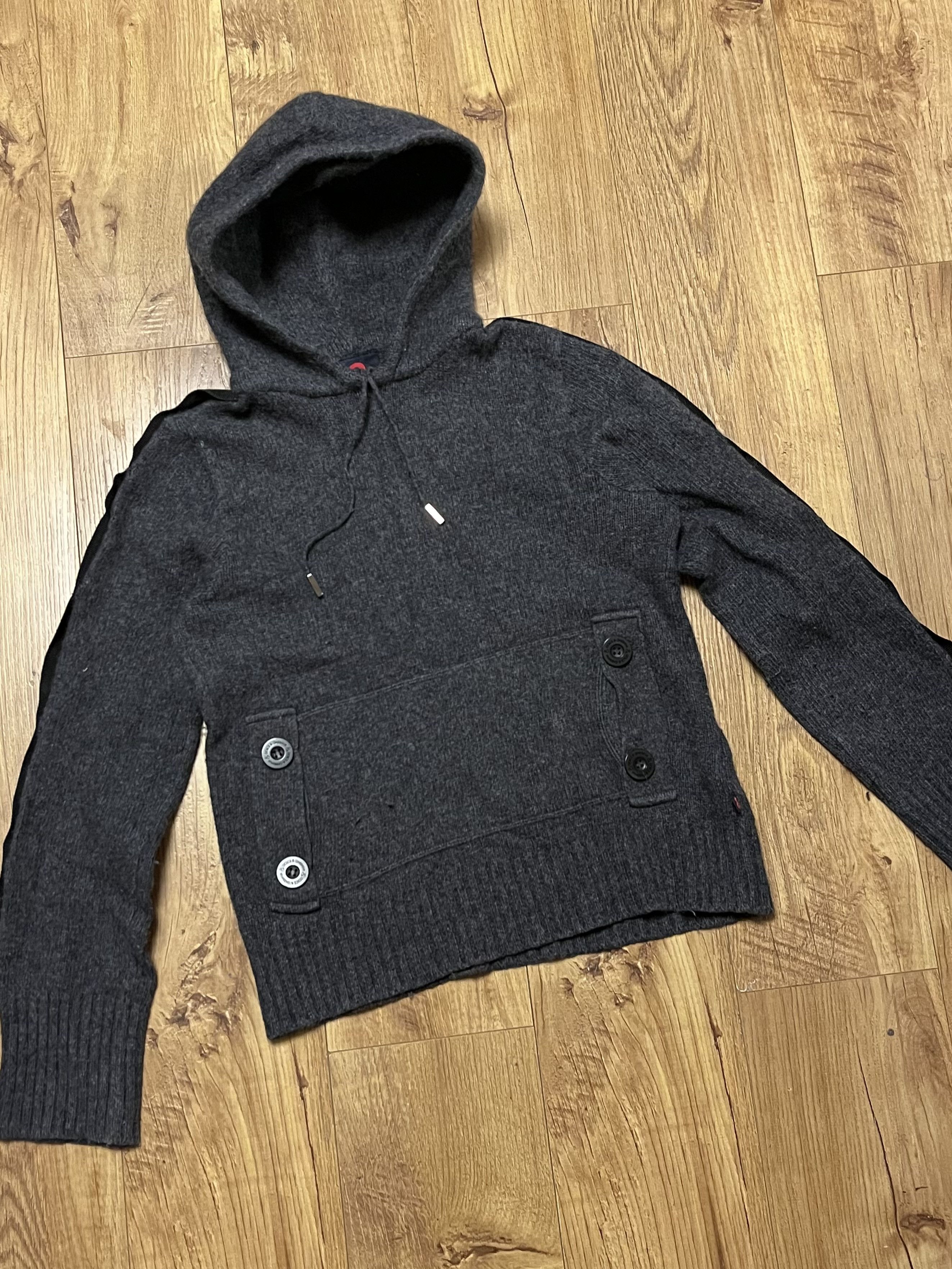 Dolce & Gabbana Dolce&Gabbana Avant-Garde Wool Hoodie Striped Lampas Size M / US 6-8 / IT 42-44 - 1 Thumbnail