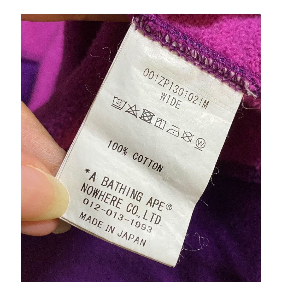 BAPE Double Shark / Tiger Full Zip Hoodie Purple camo