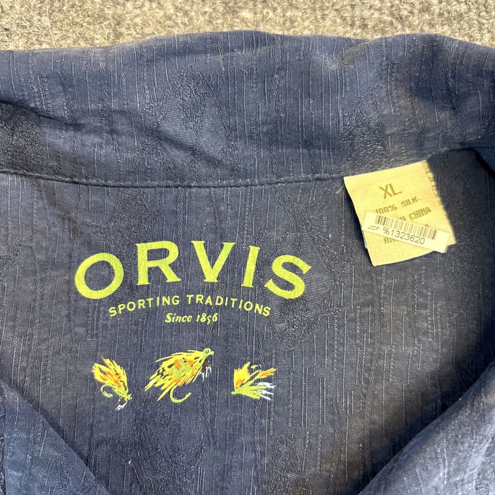 Orvis Orvis Shirt Button-Up Short Sleeve Linen Embroidered Fly Fishing Men’s XL Blue Size US XL / EU 56 / 4 - 2 Thumbnail