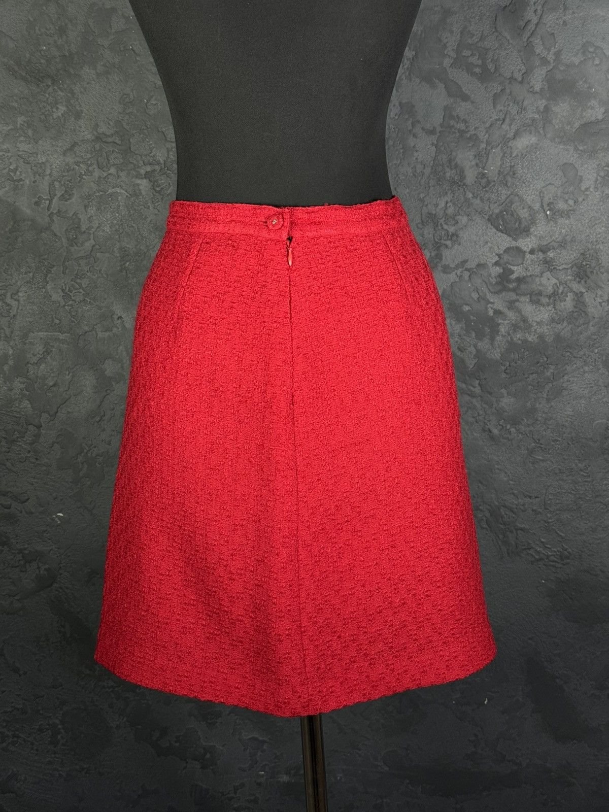 Vintage Archive!! VERSACE Classic V2 80s Red Skirt Jacket Suit Wool Size M / US 6-8 / IT 42-44 - 24 Thumbnail