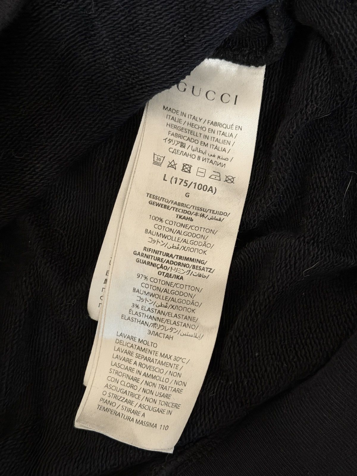 Gucci Gucci Logo Sweatshirt Black L Size Size US L / EU 52-54 / 3 - 5 Thumbnail