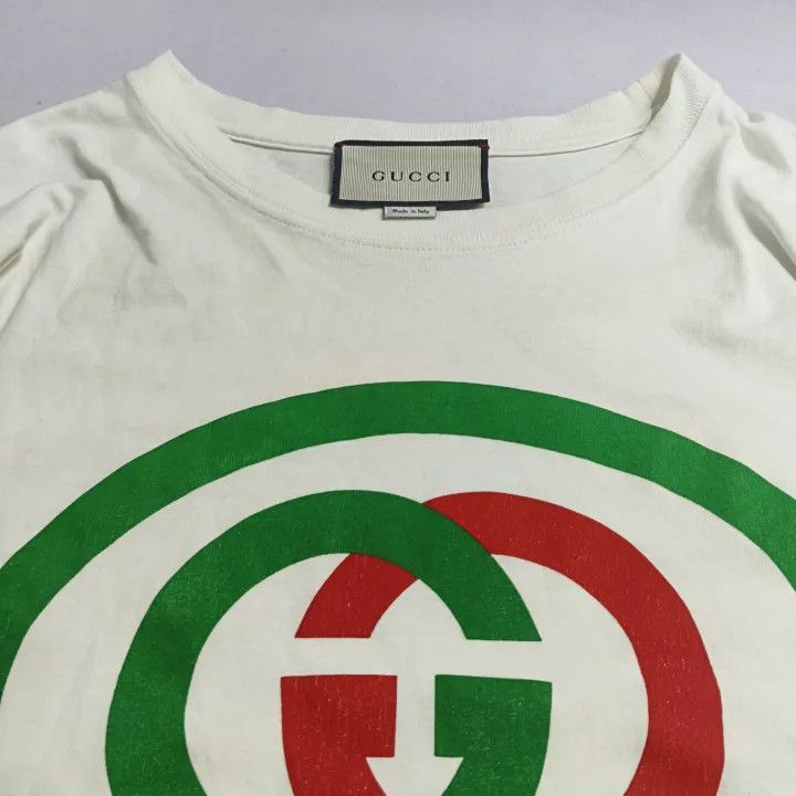 Gucci Gucci Gucci Oversized Double G Logo Short Sleeve T-Shirt - Size US L / EU 52-54 / 3 - 1 Thumbnail