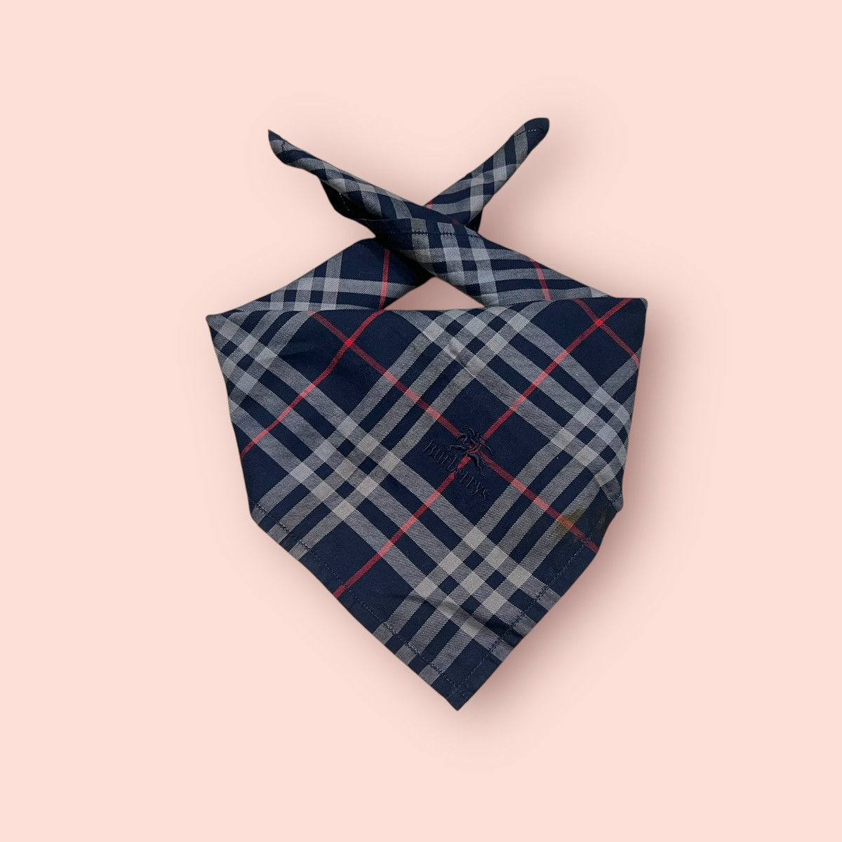 Burberry × Designer ICONIC BURBERRYS BLACK LABEL PLAID NOVA CHECK HANDKERCHIEF Size ONE SIZE - 5 Thumbnail