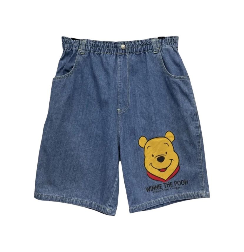 Disney 90’s DISNEY WINNIE THE POOH Elastic Waist Shorts Size 30" / US 8 / IT 44 - 2 Thumbnail
