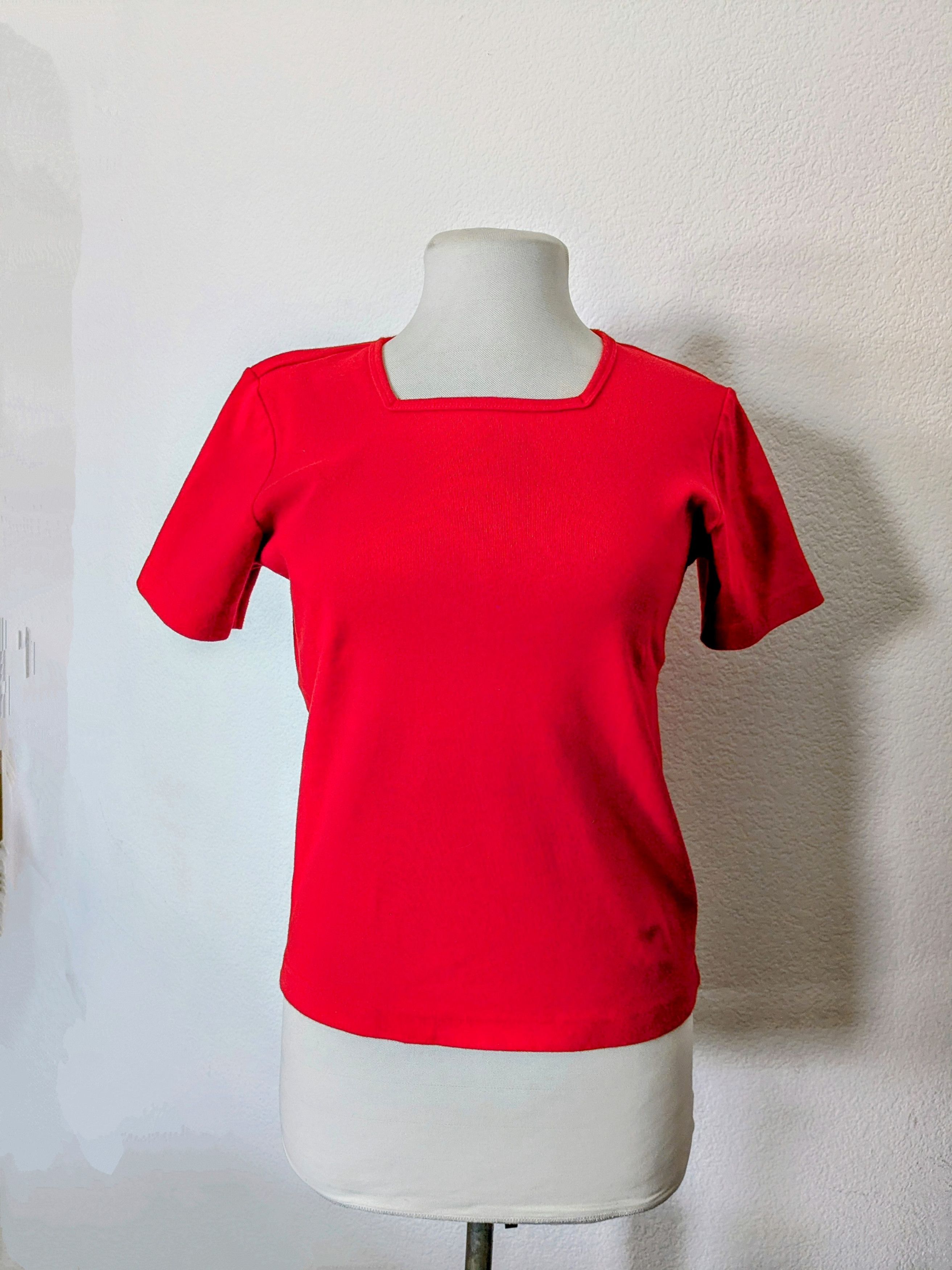 Designer Charter Club Top Womens Pullover Shirt Blouse Pima Red Size S / US 4 / IT 40 - 1 Thumbnail
