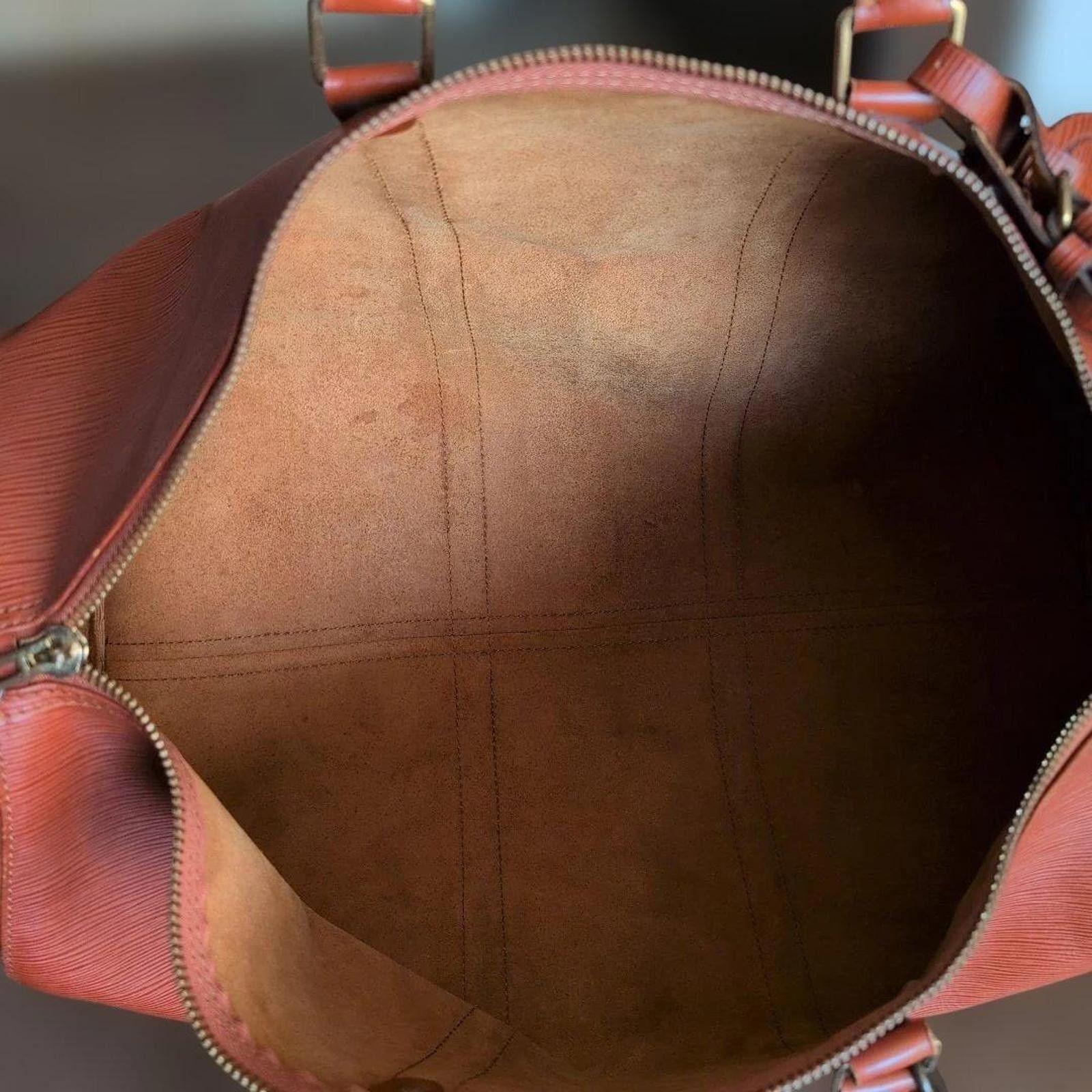Louis Vuitton Louis Vuitton - Orange Epi Leather Keepall 45 Travel Bag Size ONE SIZE - 9 Thumbnail