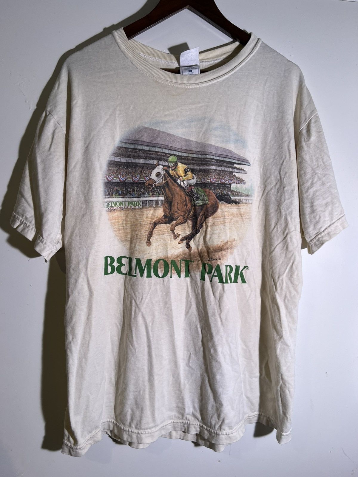 Vintage 90’s 2000’s Y2K VTG Vintage Belmont Park Horse Racing Shirt Size US XL / EU 56 / 4 - 1 Thumbnail