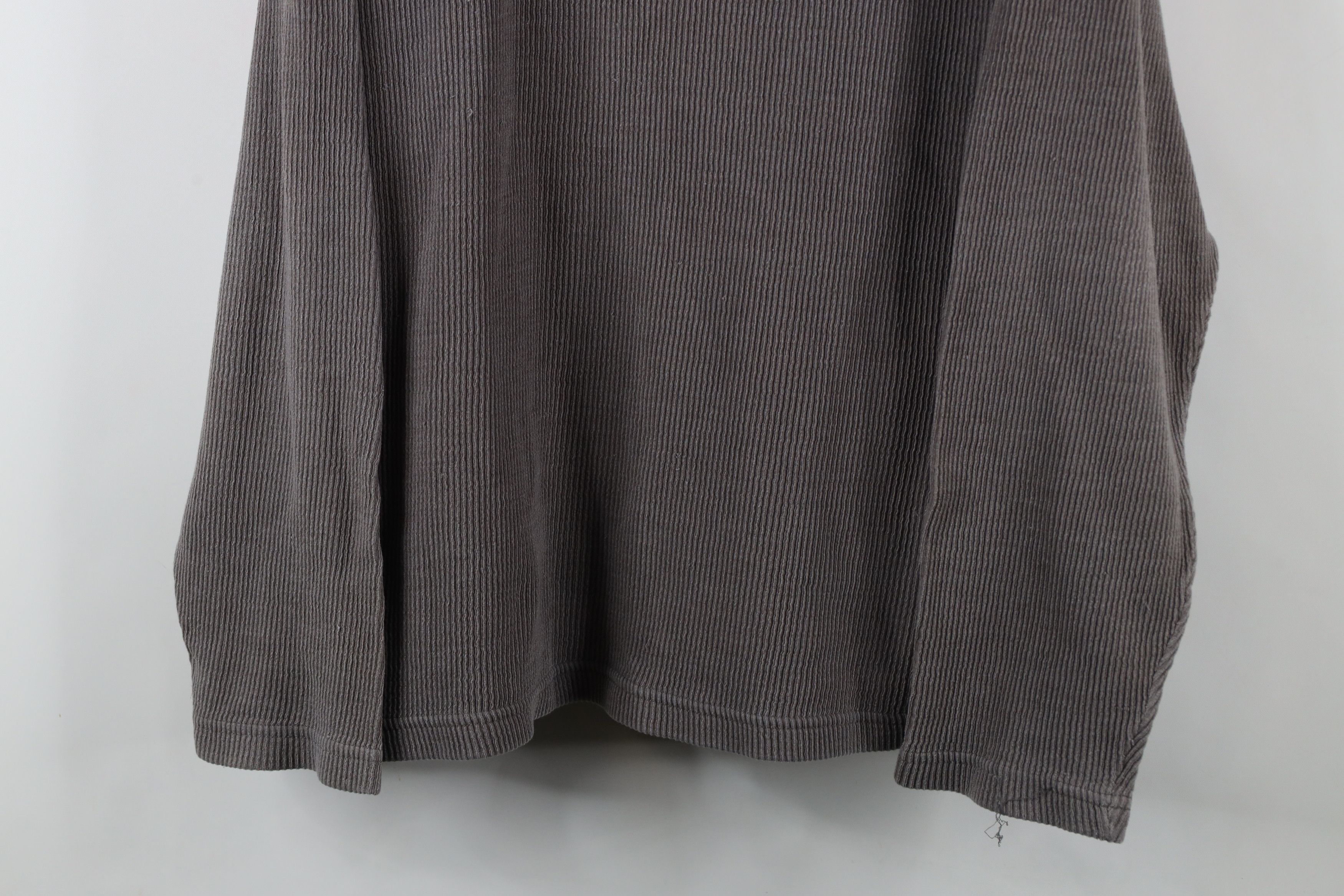 Vintage Vintage 90s Streetwear Ribbed Knit Long Sleeve T-Shirt Gray Size US XXL / EU 58 / 5 - 3 Thumbnail