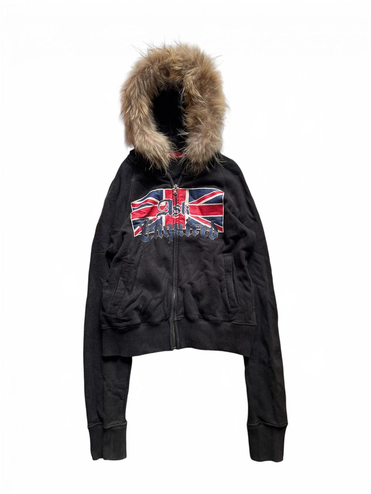 Le Grande Bleu (L.G.B.) 2000s Ask enquired flag faux fur hoodie Size US S / EU 44-46 / 1 - 1 Thumbnail