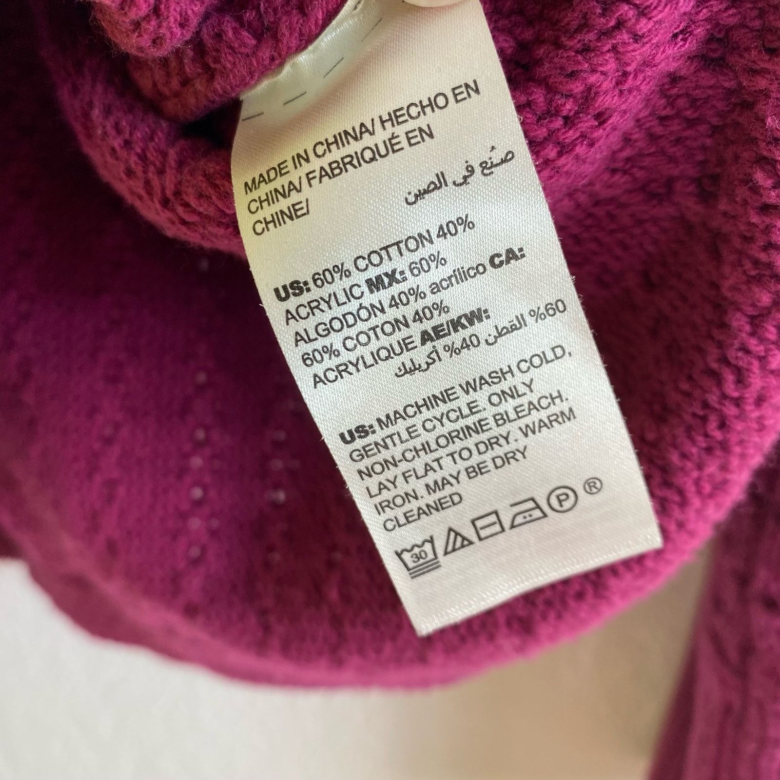 Chicos Chicos Mixed-Stitch Cowl-Neck Pullover Purple Womens Size L Size L / US 10 / IT 46 - 5 Thumbnail