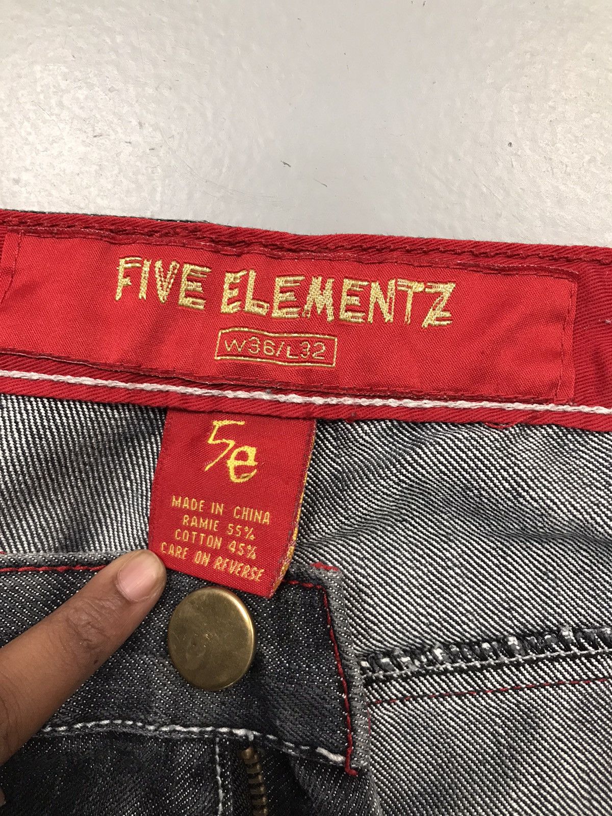 JNCO Vintage five elements embroidered denim Size US 34 / EU 50 - 6 Thumbnail