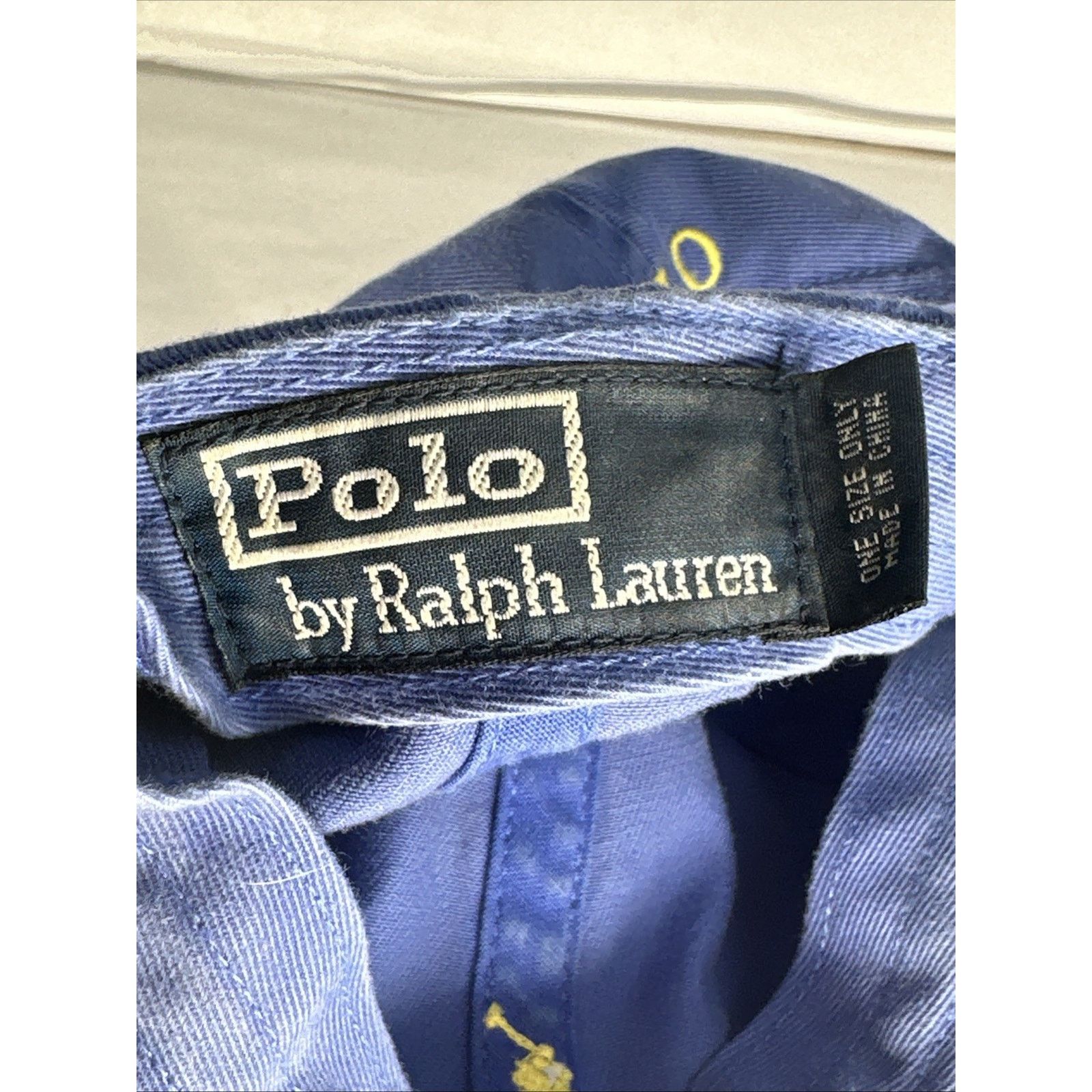 Polo Ralph Lauren Polo Ralph Lauren Blue Ball Cap Chino Hat Yellow Pony Size ONE SIZE - 9 Thumbnail