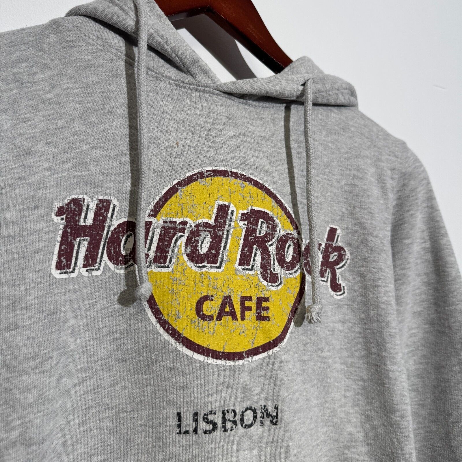 Hard Rock Cafe × Vintage Hard Rock Unisex Gray Cotton Hoodie Size XS Washed 90s USA Size US XS / EU 42 / 0 - 4 Thumbnail