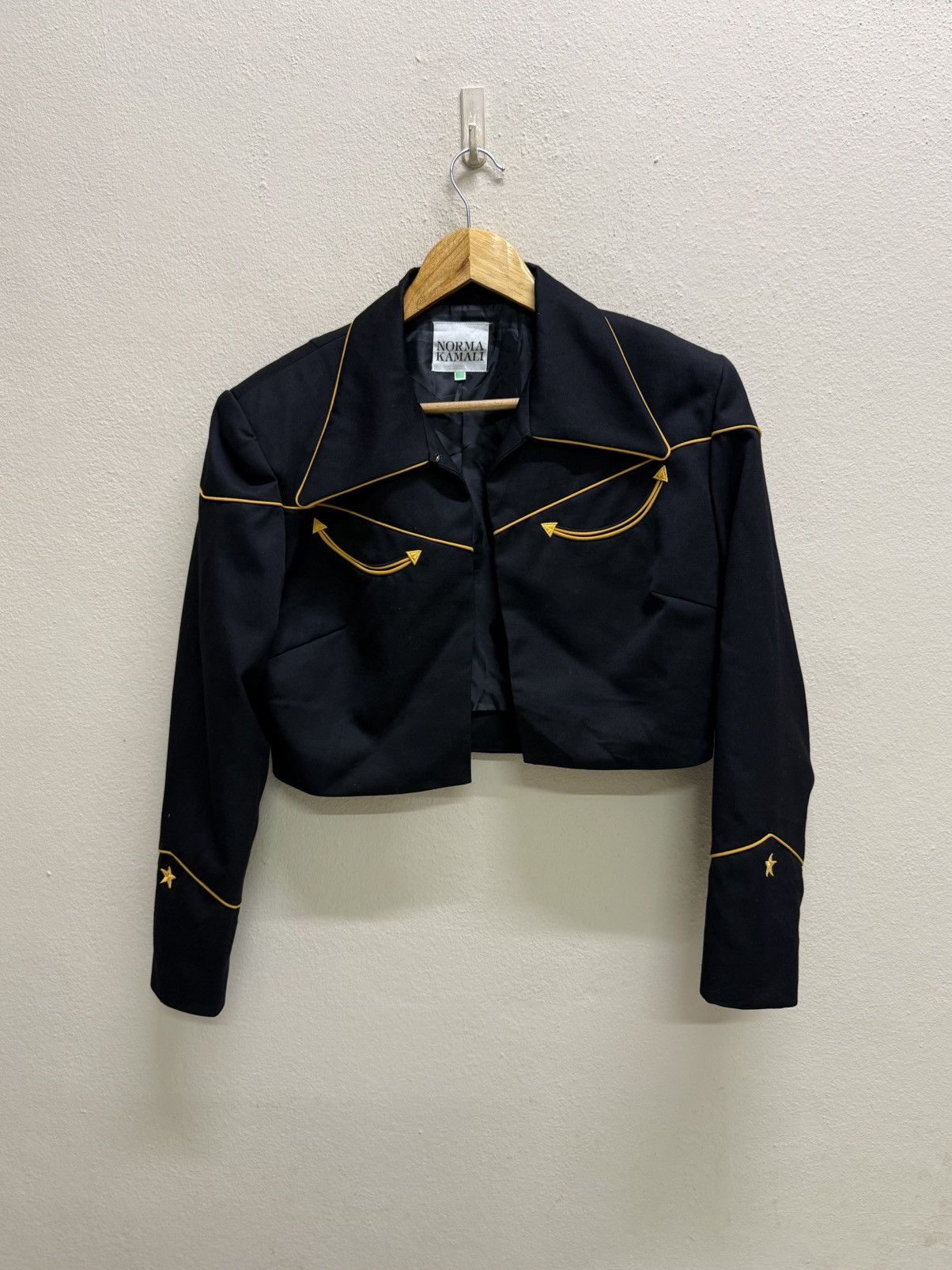 Norma Kamali Norma Kamali cropped western jacket with yellow piping Size S / US 4 / IT 40 - 18 Thumbnail