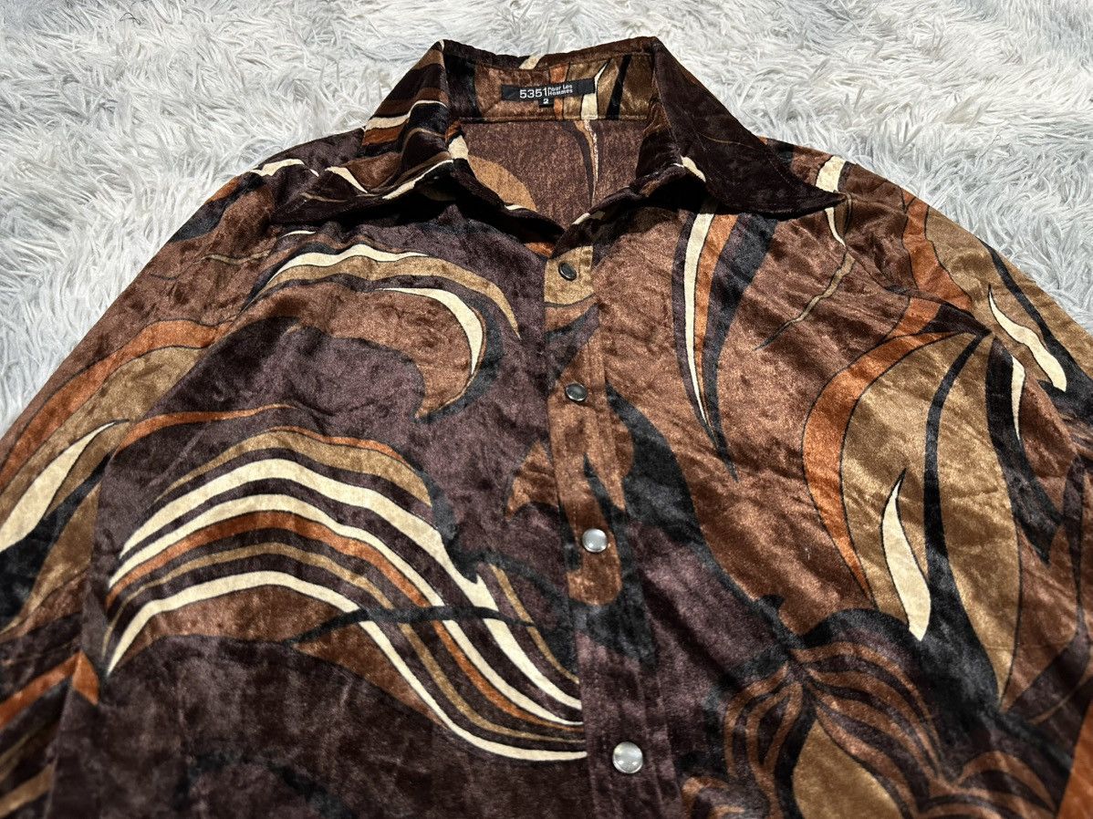 5351 POUR LES HOMMES 🔥Y2K Archived 5351 Pour Les Hommes Velvet Shirt Size US M / EU 48-50 / 2 - 2 Thumbnail