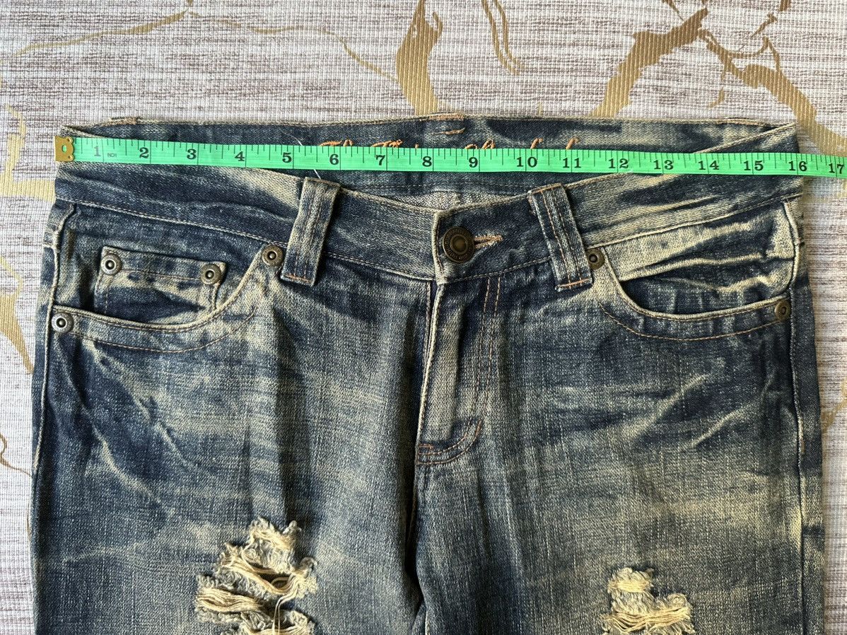 Tornado Mart FLARE Sky Bomber Distressed Claw Marks Design Denim Size US 31 - 5 Thumbnail