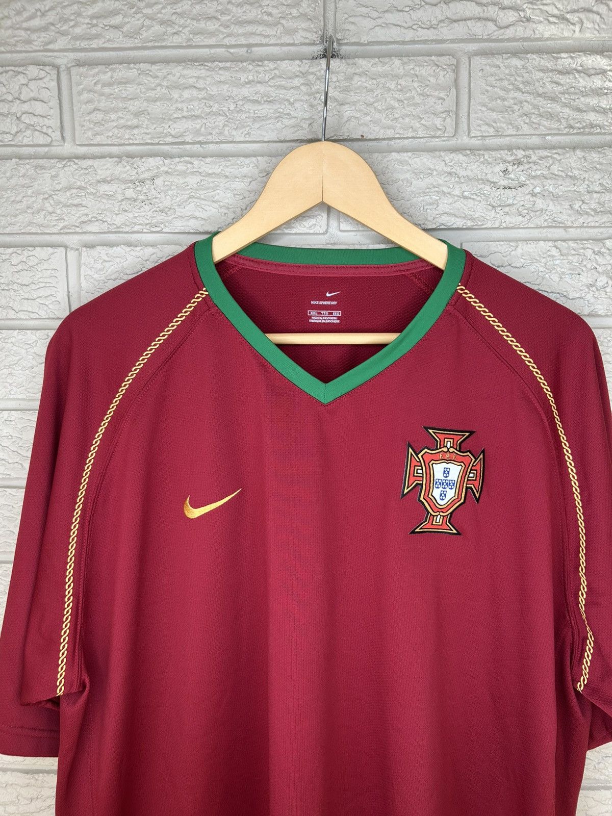 Nike Vintage Nike Portugal 2006 Home Jersey Size US XXL / EU 58 / 5 - 2 Thumbnail