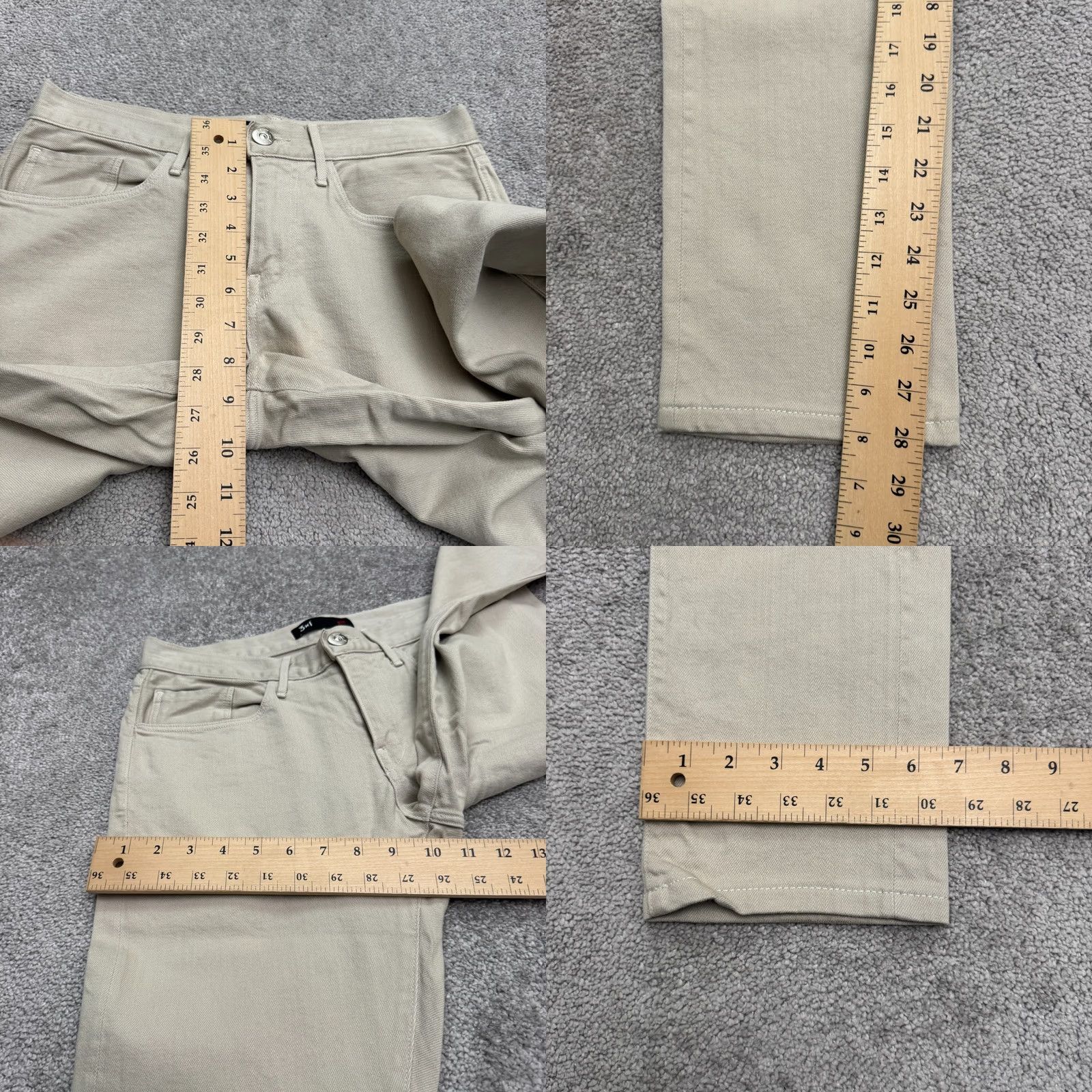 Orvis 3x1 NYC Beachwood Denim Pants Mens 29 Beige Straight Leg Cotton Casual Stretch Size US 29 - 9 Thumbnail