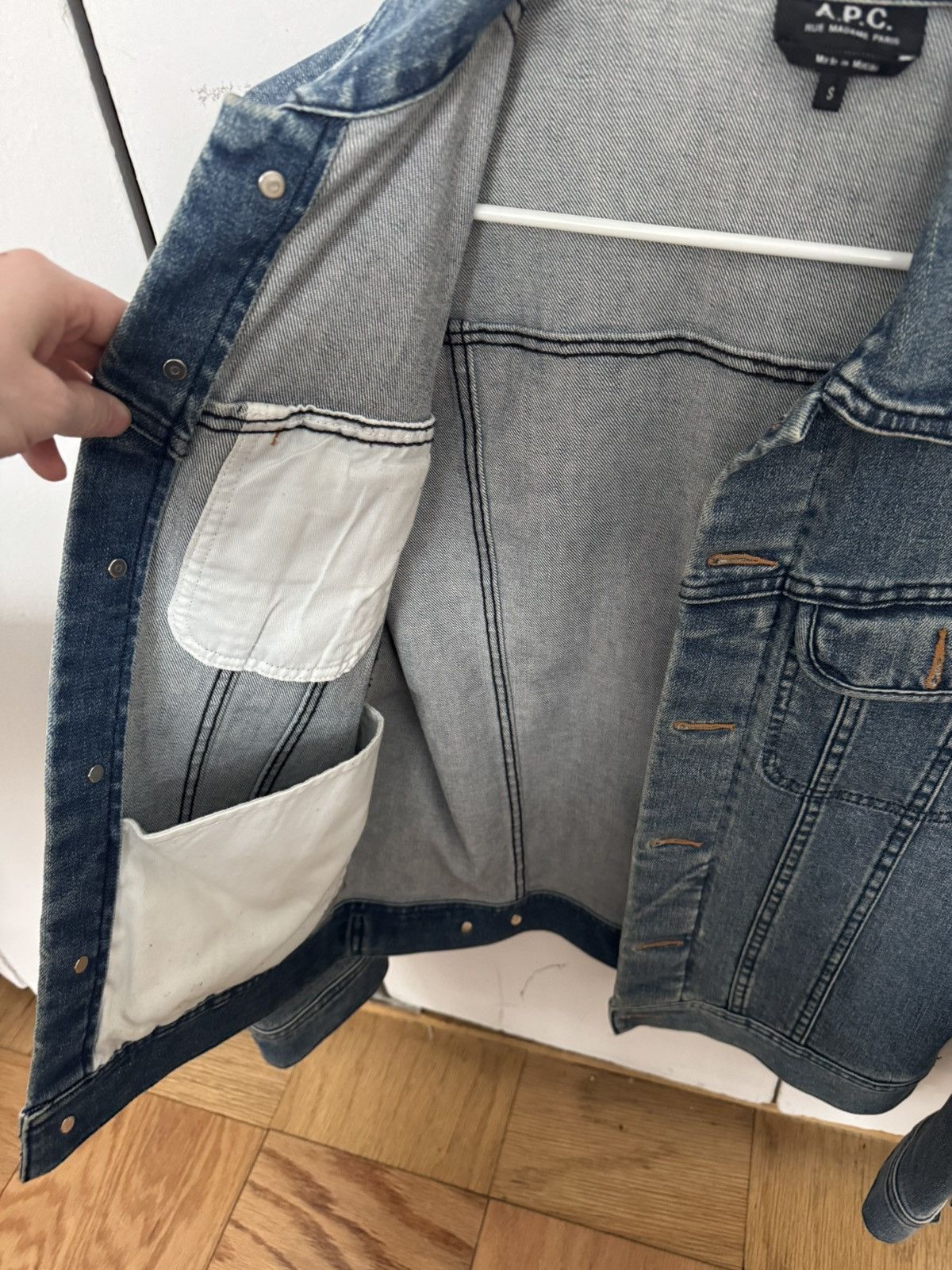 A.P.C. A.P.C. Men's Denim Jacket - Blue Size US S / EU 44-46 / 1 - 3 Thumbnail