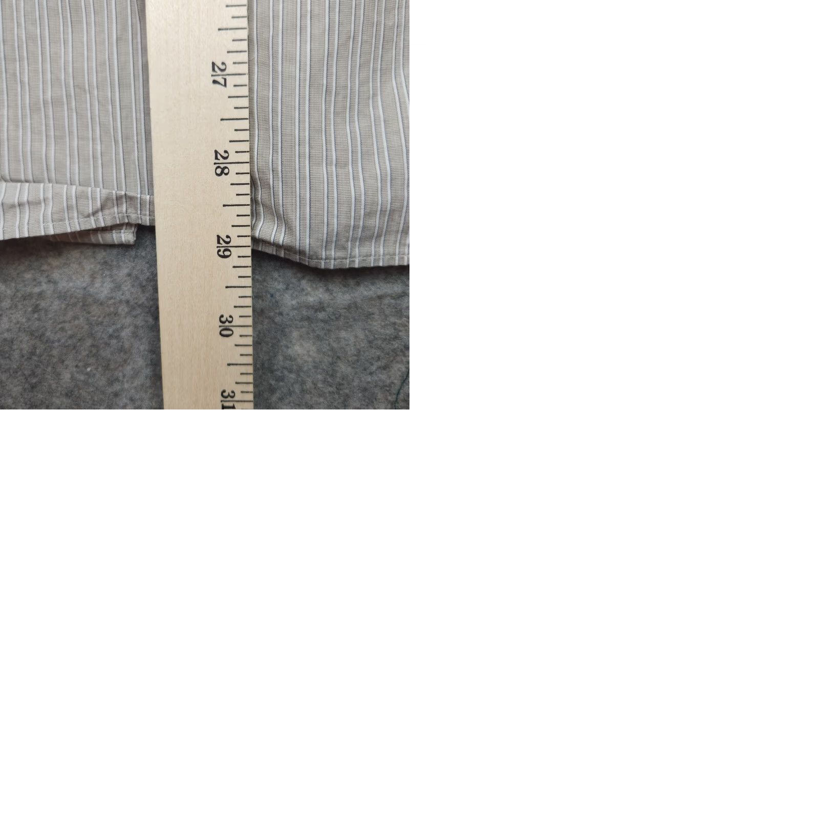 John Varvatos John Varvatos Shirt Mens Medium Gray Striped Long Sleeve Button Up Casual Dress Shirt Size US M / EU 48-50 / 2 - 9 Thumbnail