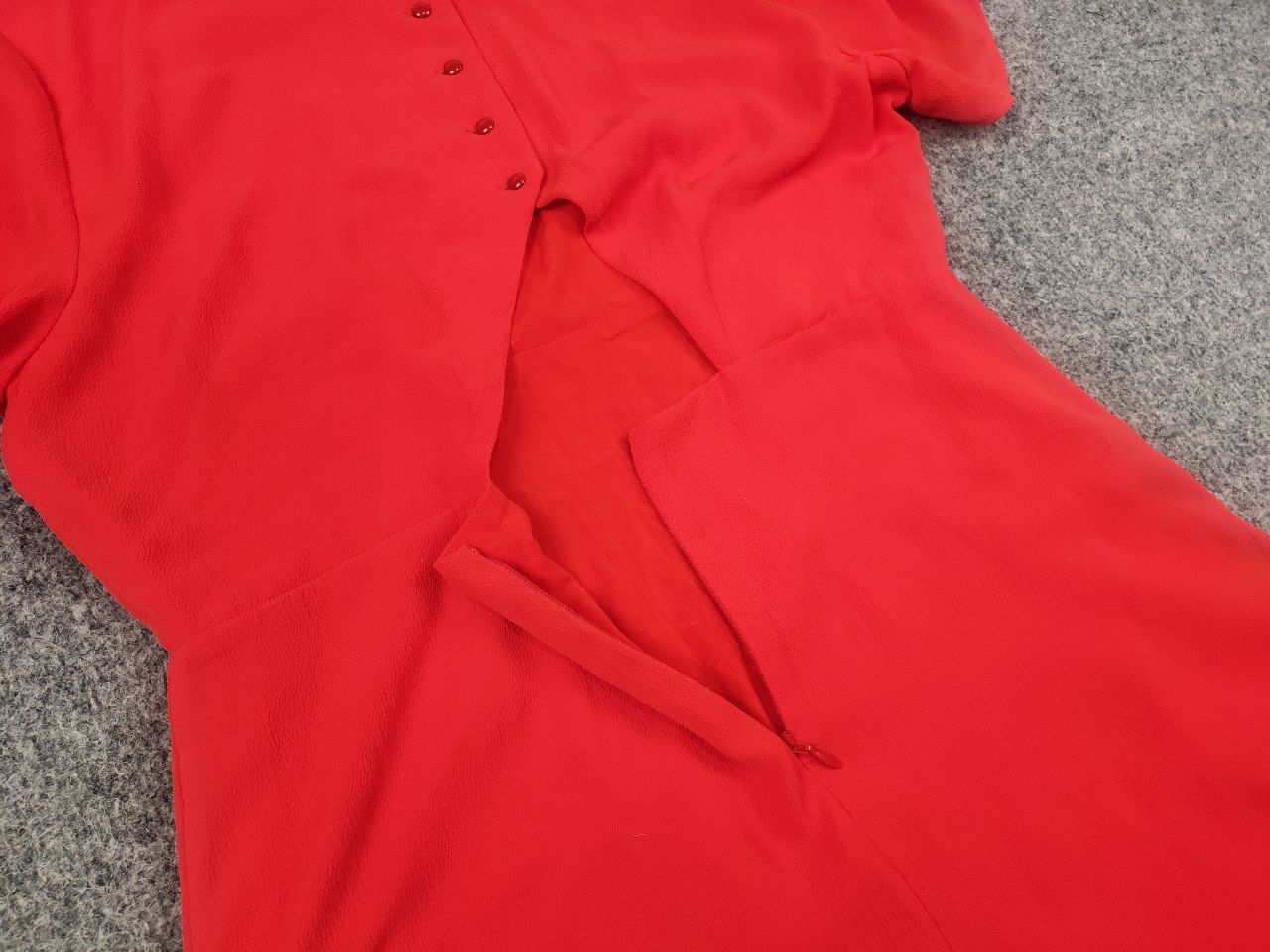 Sezane Sezane Midi dress Red with a cutout back short-sleeved Size M / US 6-8 / IT 42-44 - 11 Thumbnail