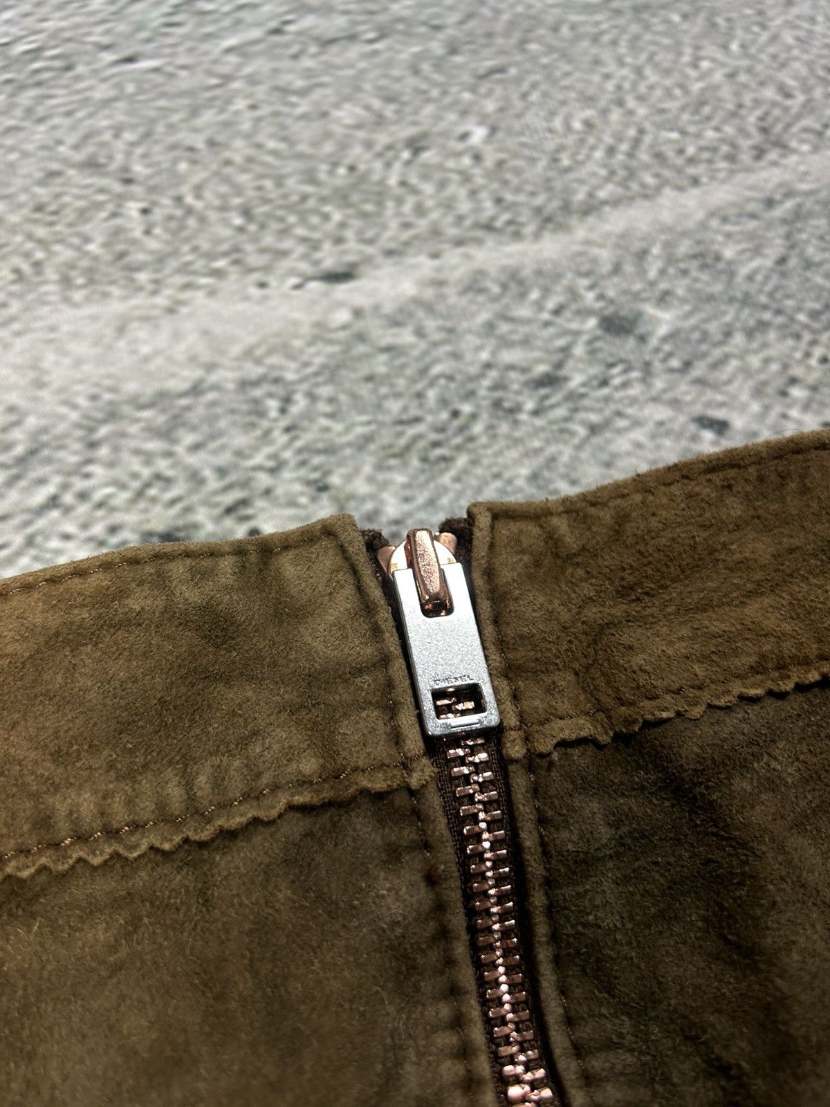 Diesel Diesel leather mini skirt goatskin brown Y2K avantgarde Size 28" / US 6 / IT 42 - 2 Thumbnail