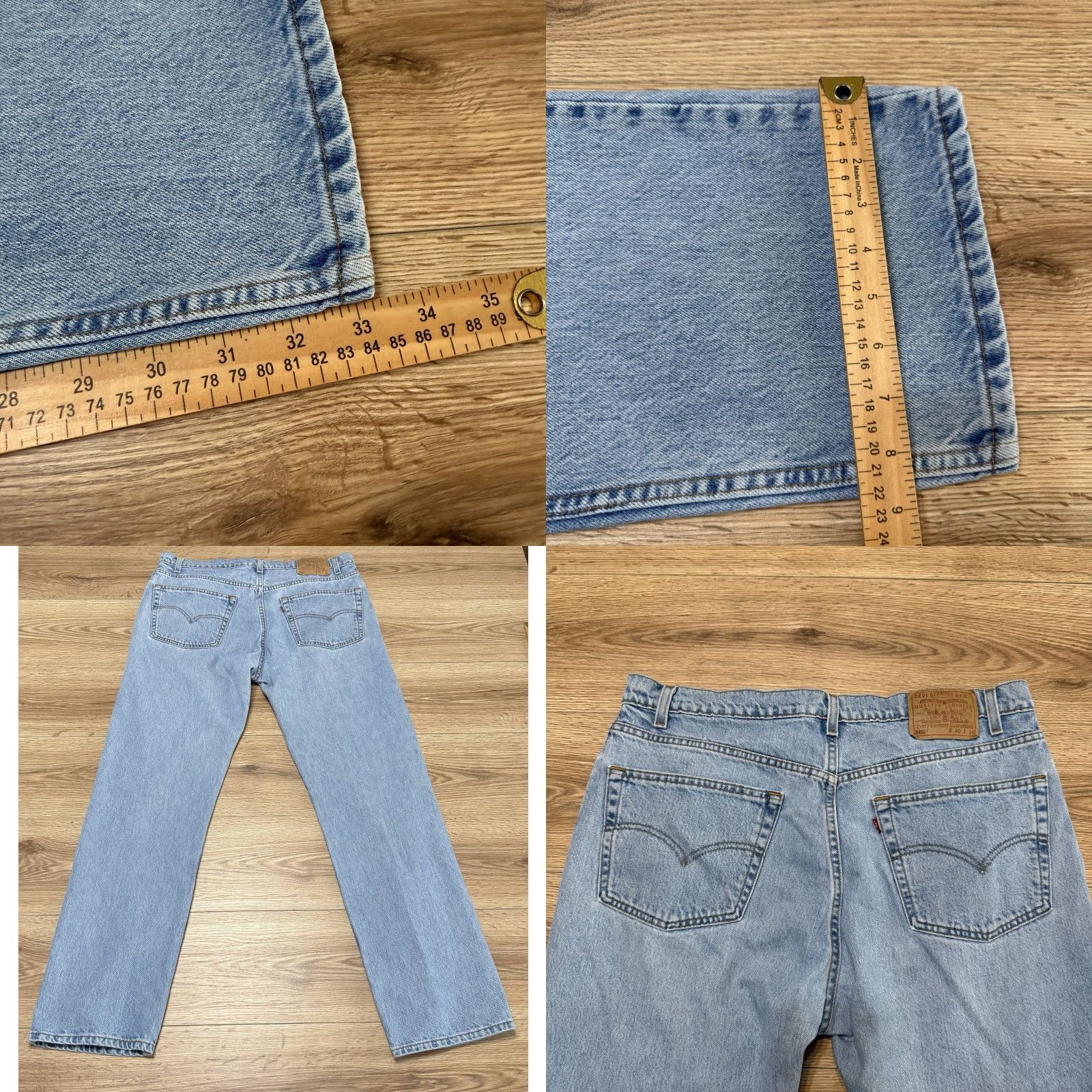 Levi's VINTAGE Levi's 505 Jeans Mens 40x34 Denim Straight Leg Regular Fit Blue 1980s Size US 40 / EU 56 - 8 Thumbnail