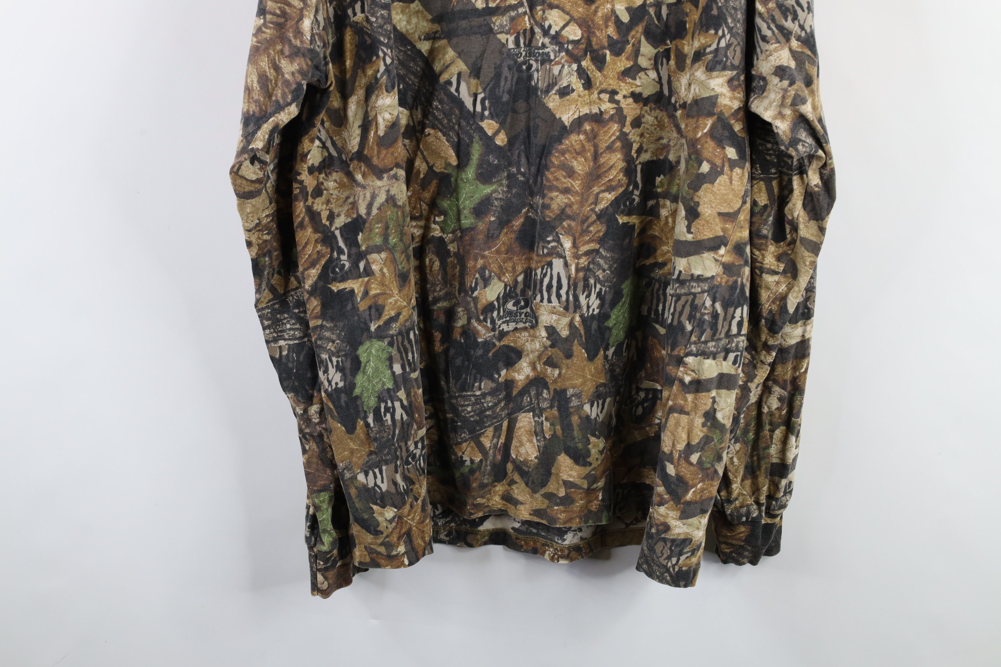 Mossy Oaks × Vintage Vintage 90s Mossy Oak Camouflage Long Sleeve Pocket T-Shirt Size US XXL / EU 58 / 5 - 11 Thumbnail