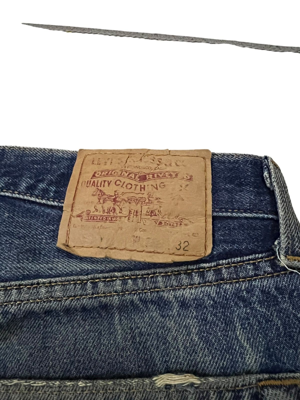 Levi's Vintage 90’s Levi’s 501 Distress Ripped Jean#kurt corbain Size US 30 / EU 46 - 21 Thumbnail