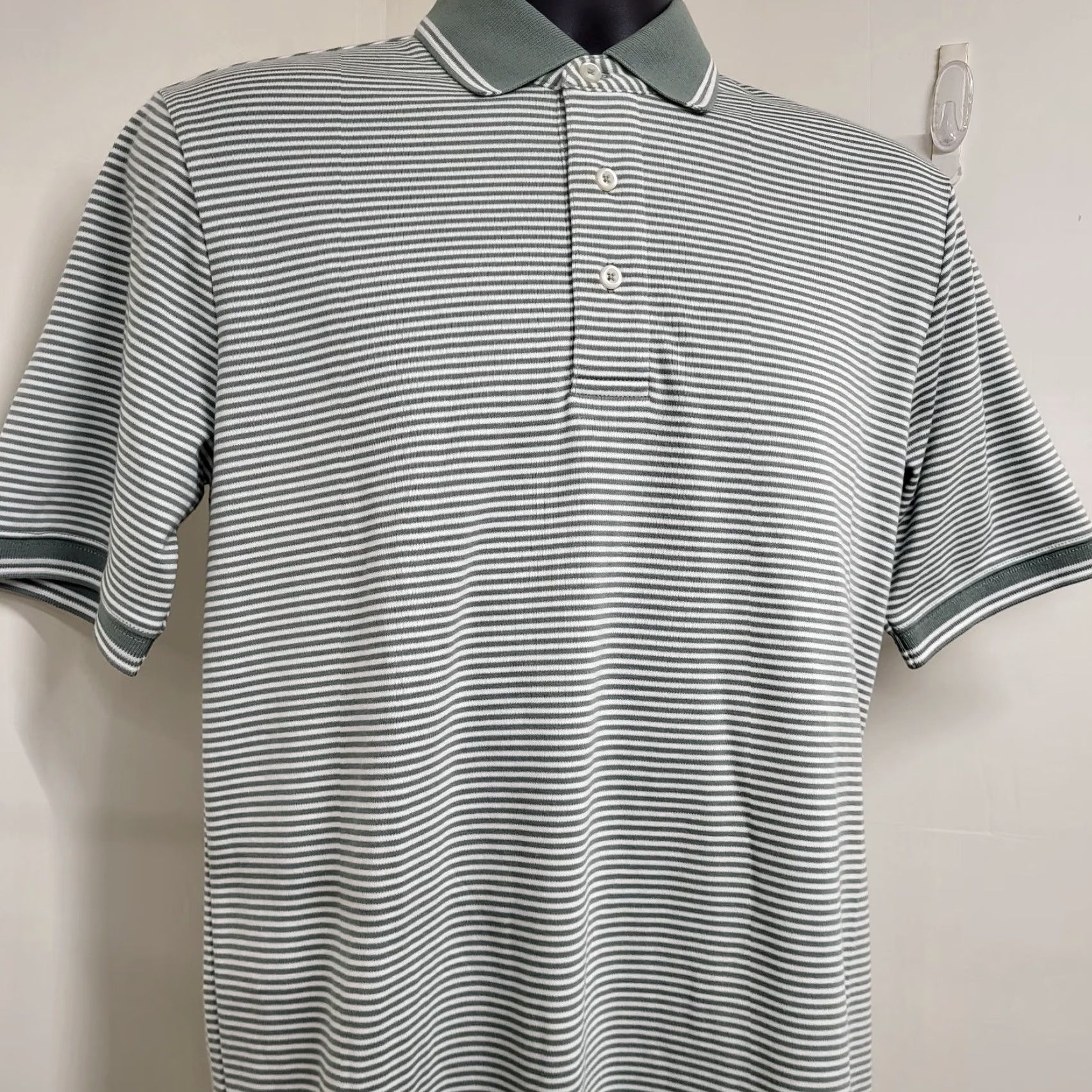 Lands' End Lands' End Polo Shirt Men S Green/White Stripe Short Sleeve Golf Shirt Mens S Polo Lands End Stripe Green White" Size US S / EU 44-46 / 1 - 3 Thumbnail