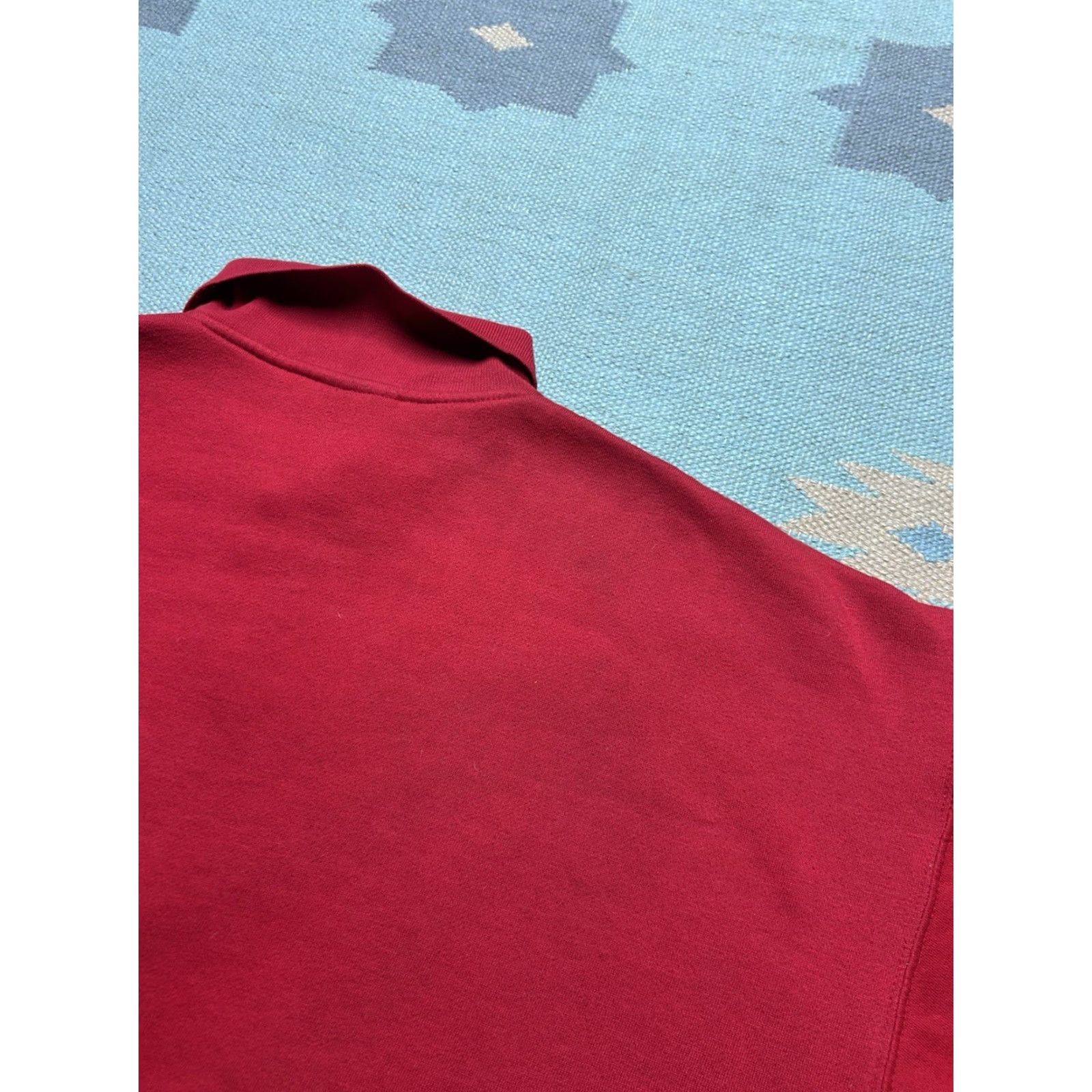Vintage VINTAGE Sweatshirt Henley pullover cheetah red 1/4 button adult large Mens Size US L / EU 52-54 / 3 - 8 Thumbnail