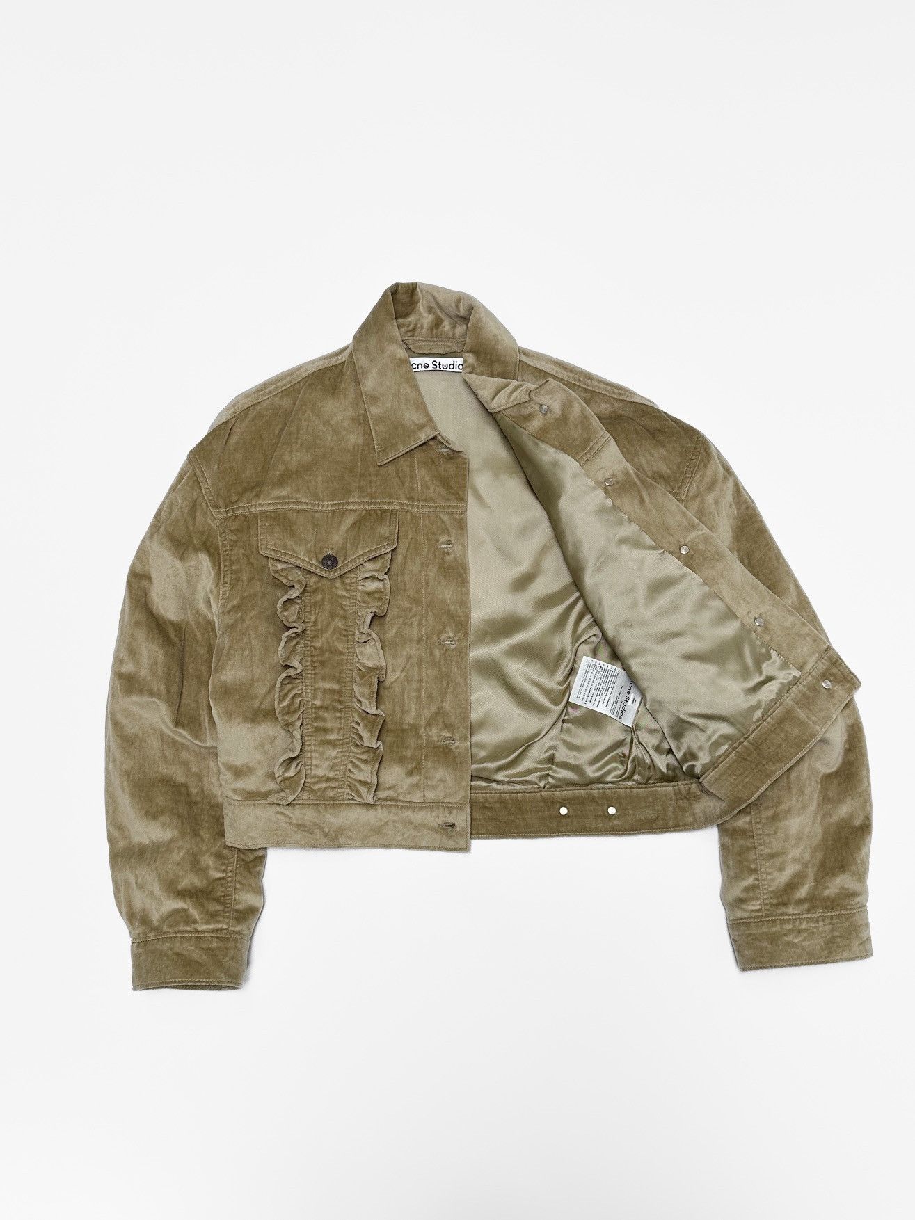 Acne Studios Acne Studios Ruffle Velour Jacket Size S / US 4 / IT 40 - 2 Thumbnail