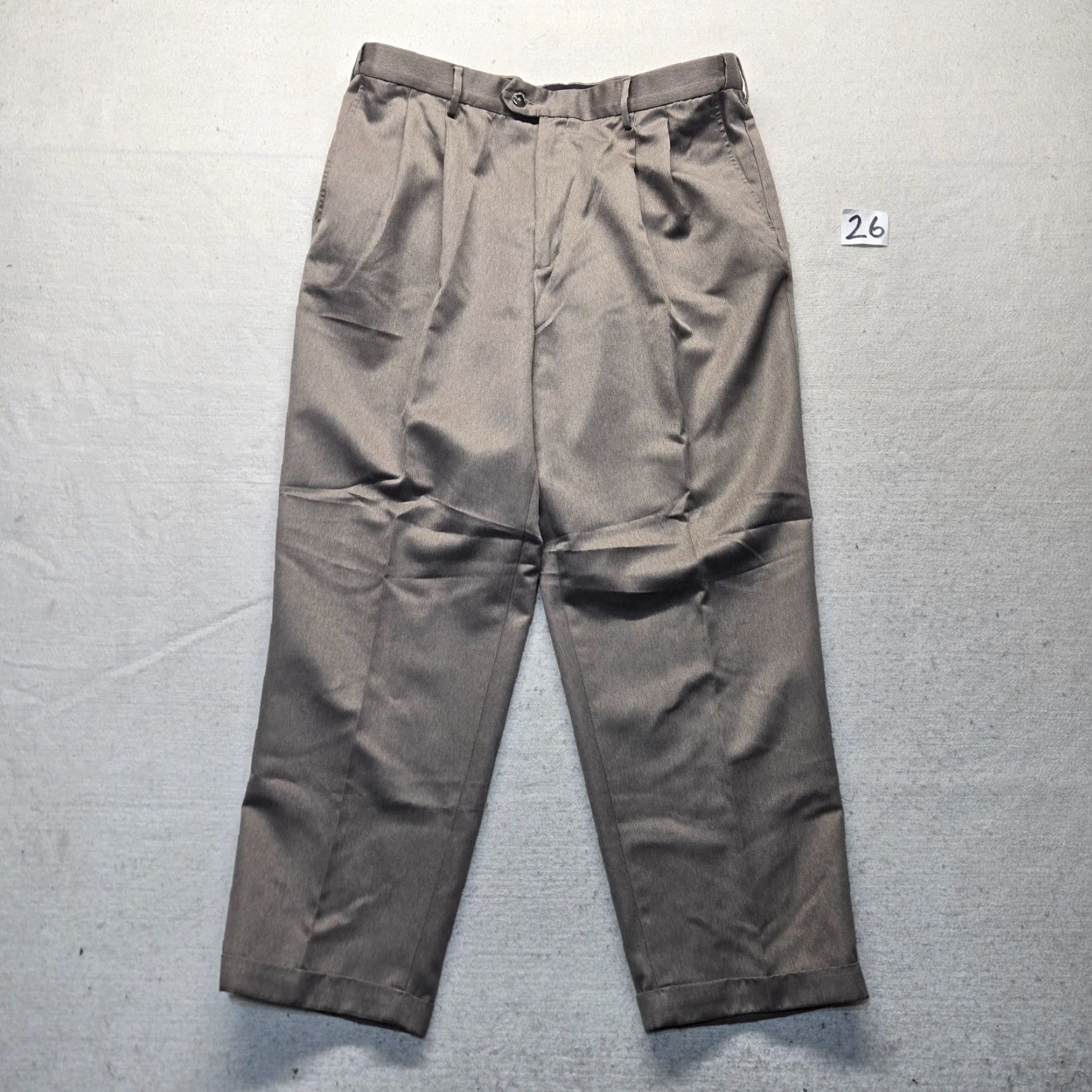 George George Pants Adult Men Solid Gray Chino Dress 38 x 30 Cotton Size US 38 / EU 54 - 2 Thumbnail