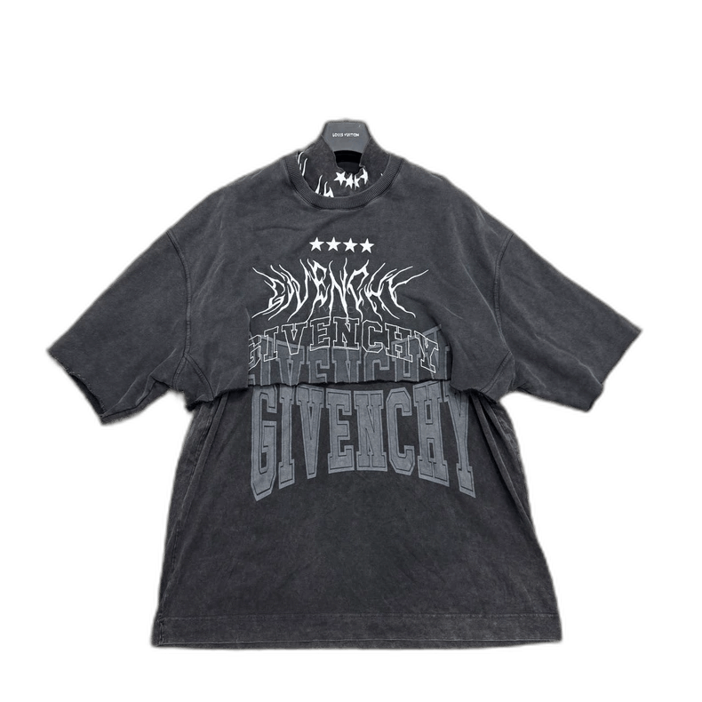 Givenchy Givenchy Vintage Wash Two-layer Short Sleeve Shirt-yf Size US L / EU 52-54 / 3 - 1 Thumbnail