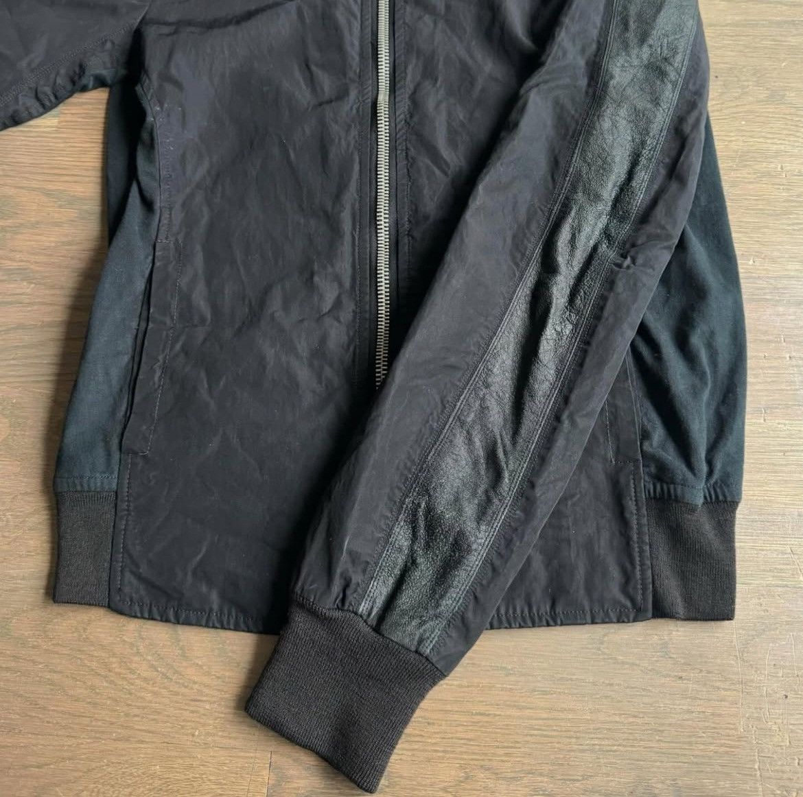 Rick Owens Rick Owens Hybrid Leather Track Jacket SS08 Creatch Size US S / EU 44-46 / 1 - 4 Thumbnail