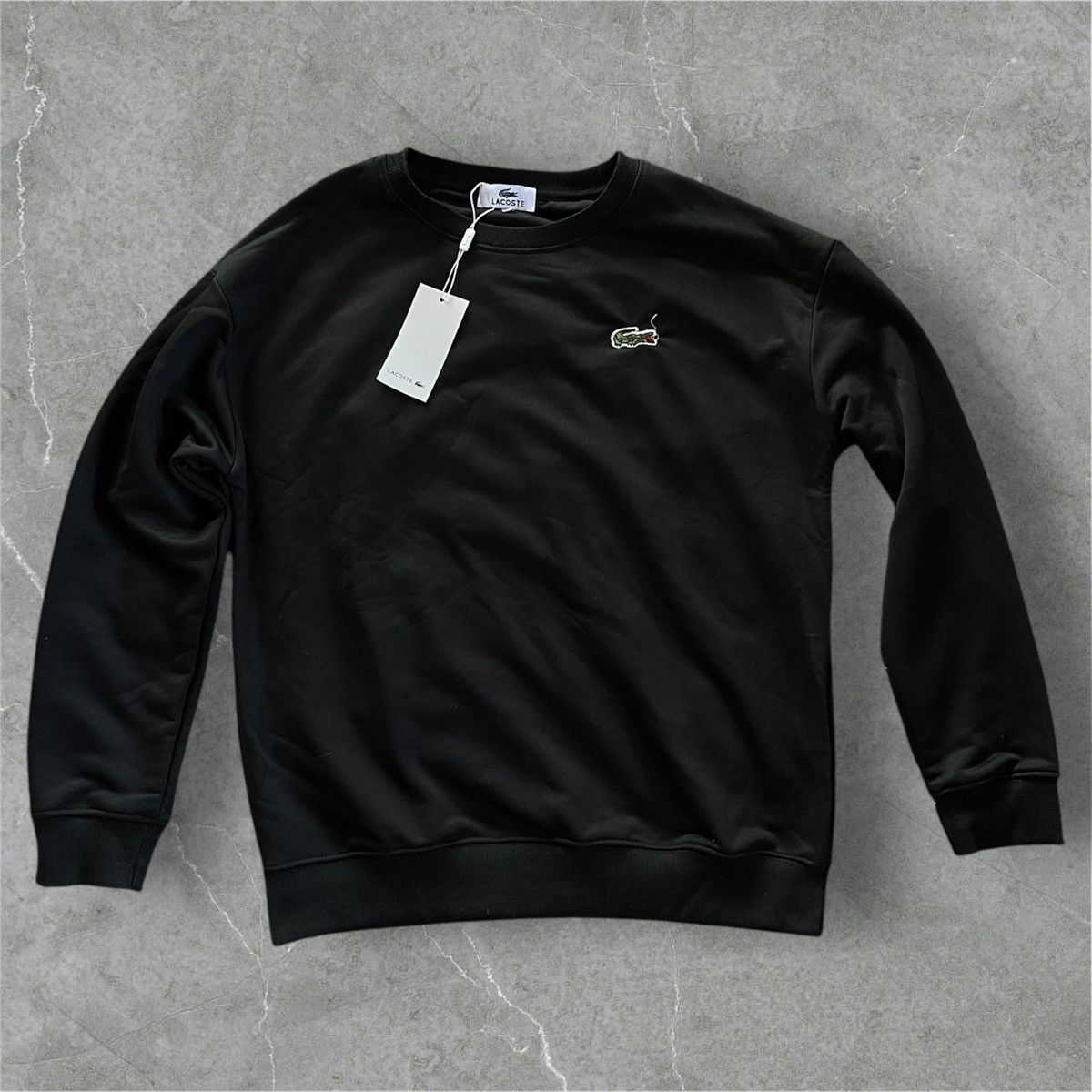 Lacoste × Vintage Original Vintage Lacoste Sweater Black XL Size US XL / EU 56 / 4 - 2 Thumbnail