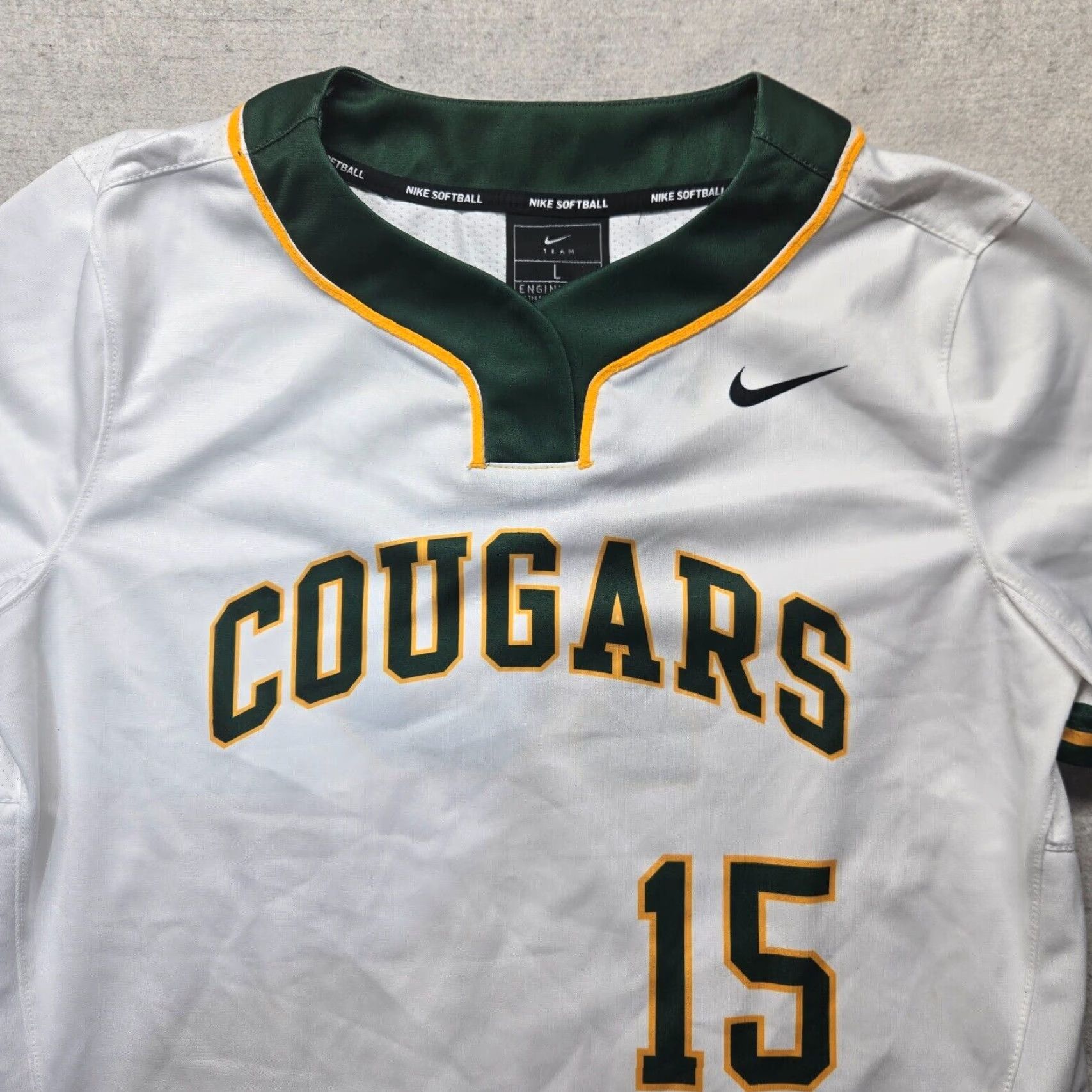 Nike Nike Pulaski County Virginia VA Softball Jersey Adult Ladies Womens Size L Large White Jersey 90s Concert Team Womens Size L / US 10 / IT 46 - 2 Thumbnail