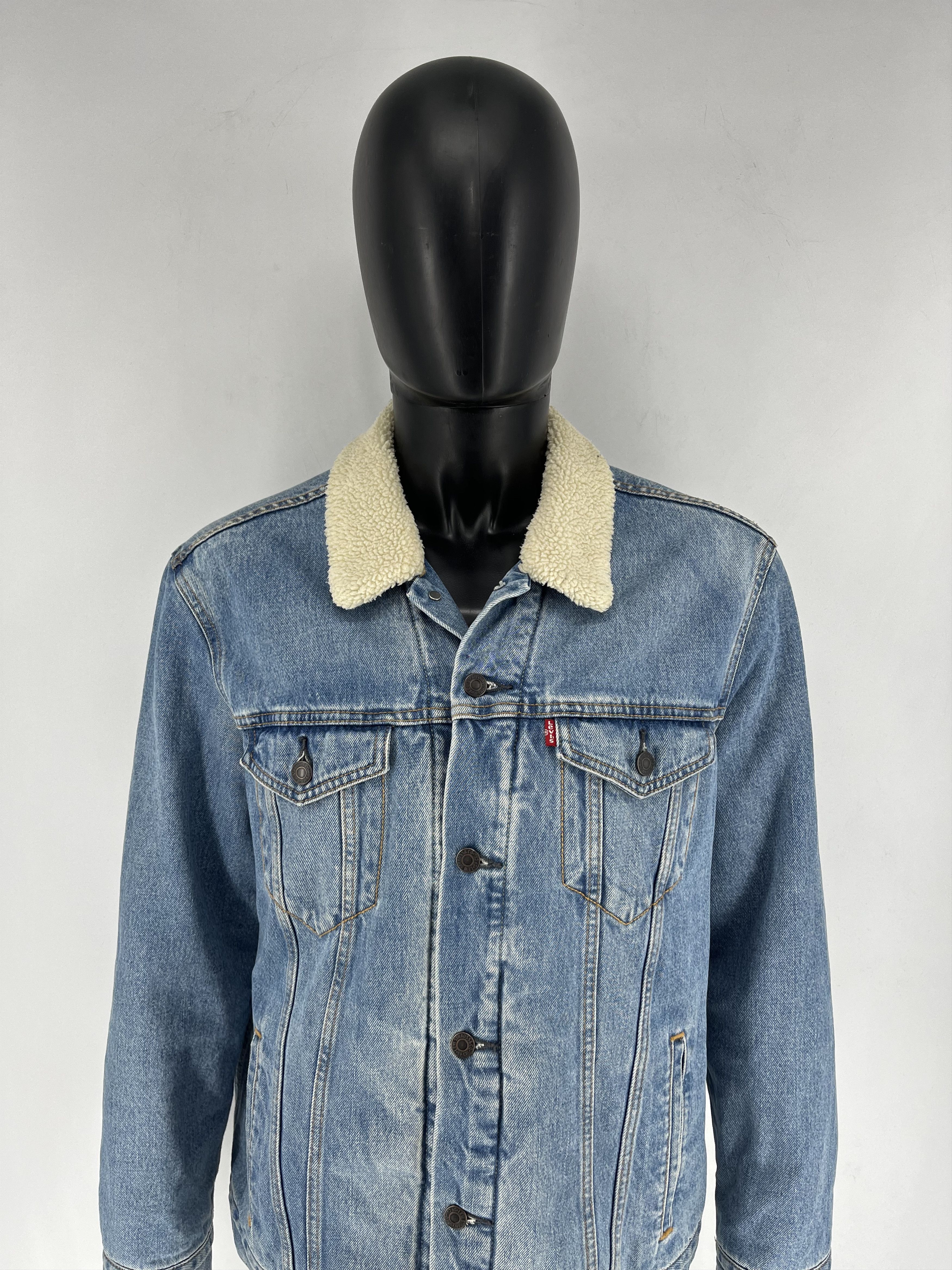 Levi's × Levi's Vintage Clothing Vintage Levis Sherpa Jacket Denim Trucker Jacket Size XL Size US XL / EU 56 / 4 - 6 Thumbnail