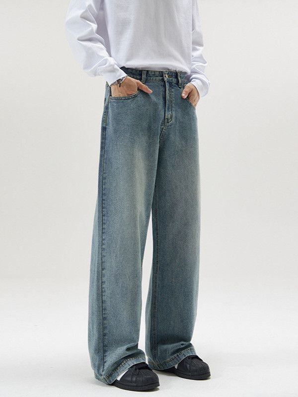 Japanese Brand Washed Vintage Light Blue Versatile Jeans Size US 32 / EU 48 - 3 Thumbnail