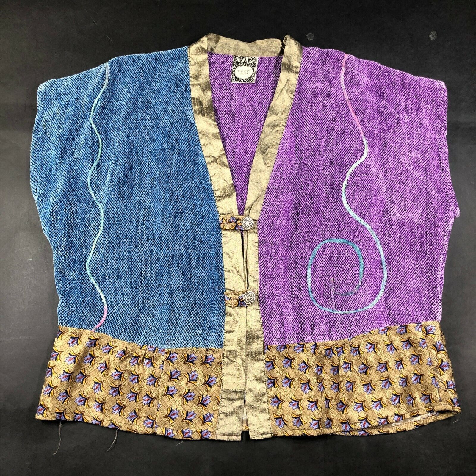 Altea Anne & Bill Howson Womens S Fiber Art to Wear Silk Chenille Teal ...