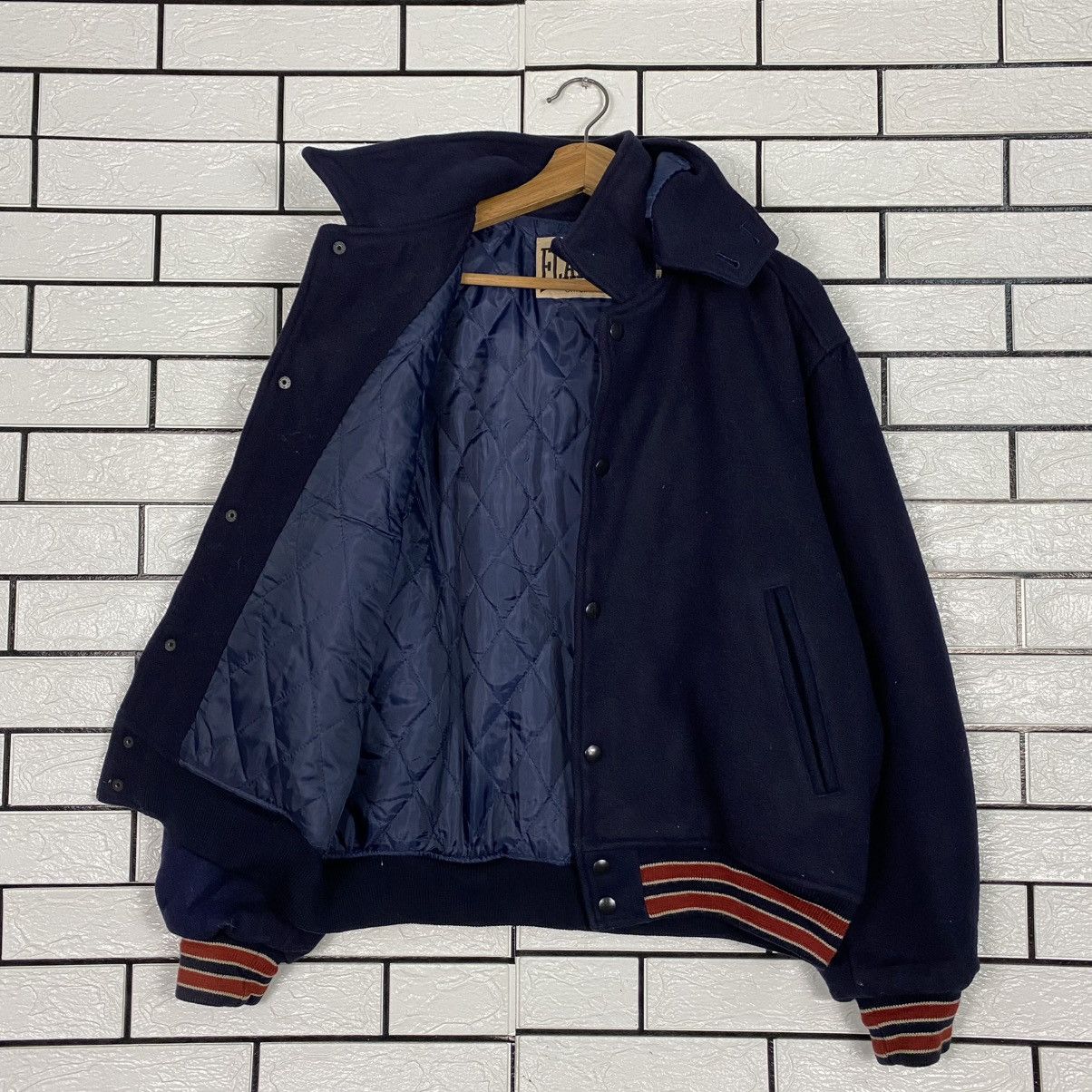 Japanese Brand 🔥VINTAGE WOOL BOMBER JACKET MEN’S FLANDRE ISSEY MIYAKE Size US M / EU 48-50 / 2 - 12 Thumbnail
