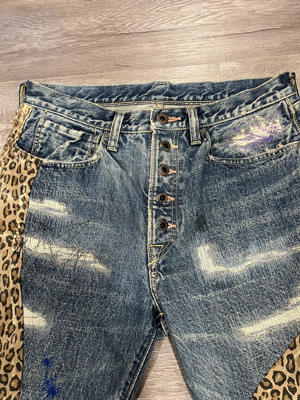 Kapital Kapital Leopard Print Denim shorts Size US 32 / EU 48 - 5 Thumbnail