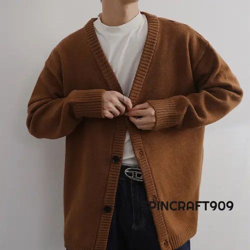 VIBE Brown Button Cardigan Sweater Size US M / EU 48-50 / 2 - 4 Thumbnail