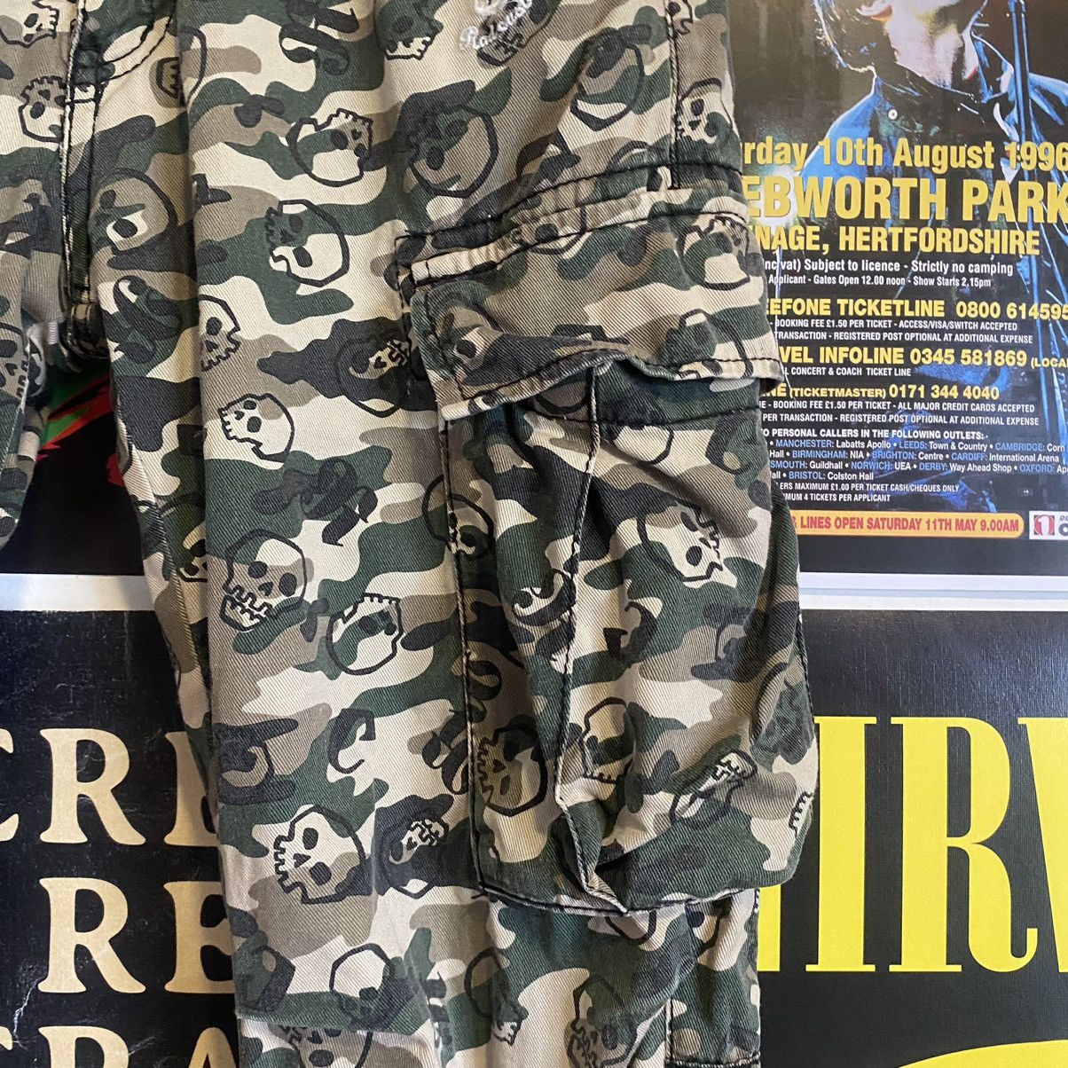 Vintage Vintage Rad Custom Special Sherpa Lined Skull Print Pants Size US 26 / EU 42 - 4 Thumbnail