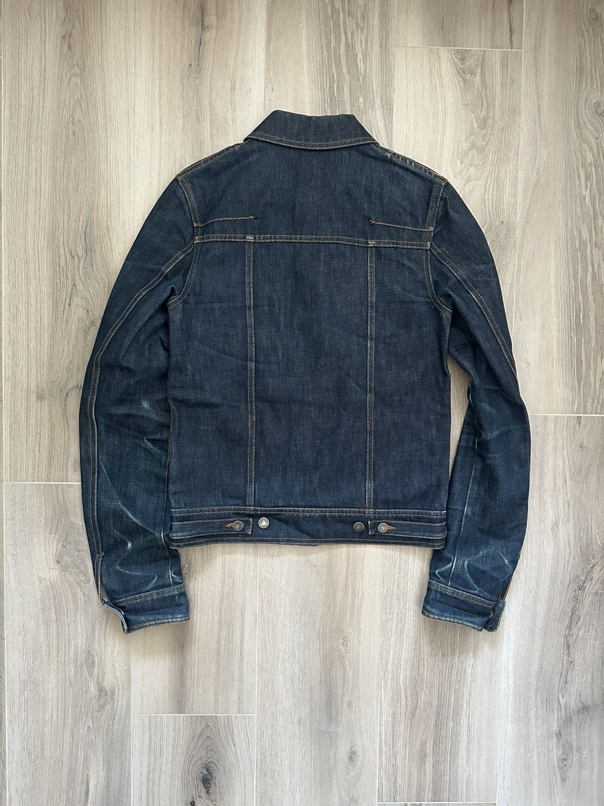 Dior (RARE!) Dior Homme SS07 Raw Denim Jacket Sample Size US S / EU 44-46 / 1 - 11 Thumbnail