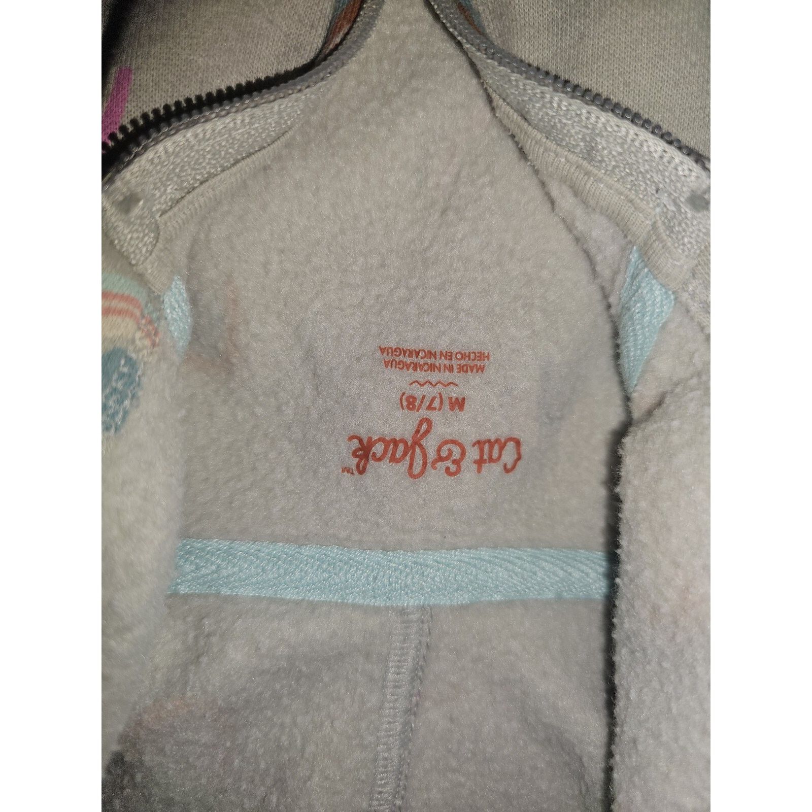 Other Cat & Jack Gray Comfort Rainbow Print (7/8) Play Jacket Size ONE SIZE - 1 Thumbnail