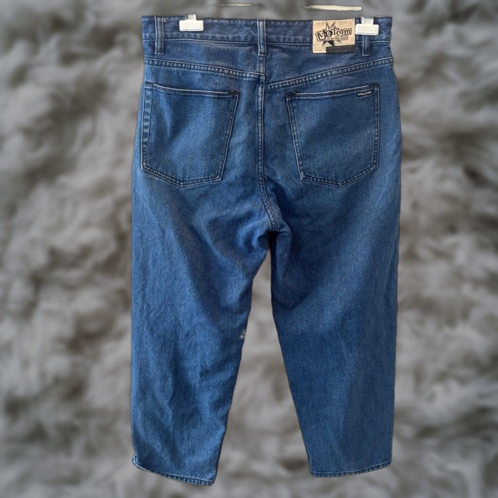 Volcom VINTAGE Volcom x Noa Deane Entertainment Denim Jeans 34x26 Cropped Loose Tapered Size US 35 - 1 Thumbnail